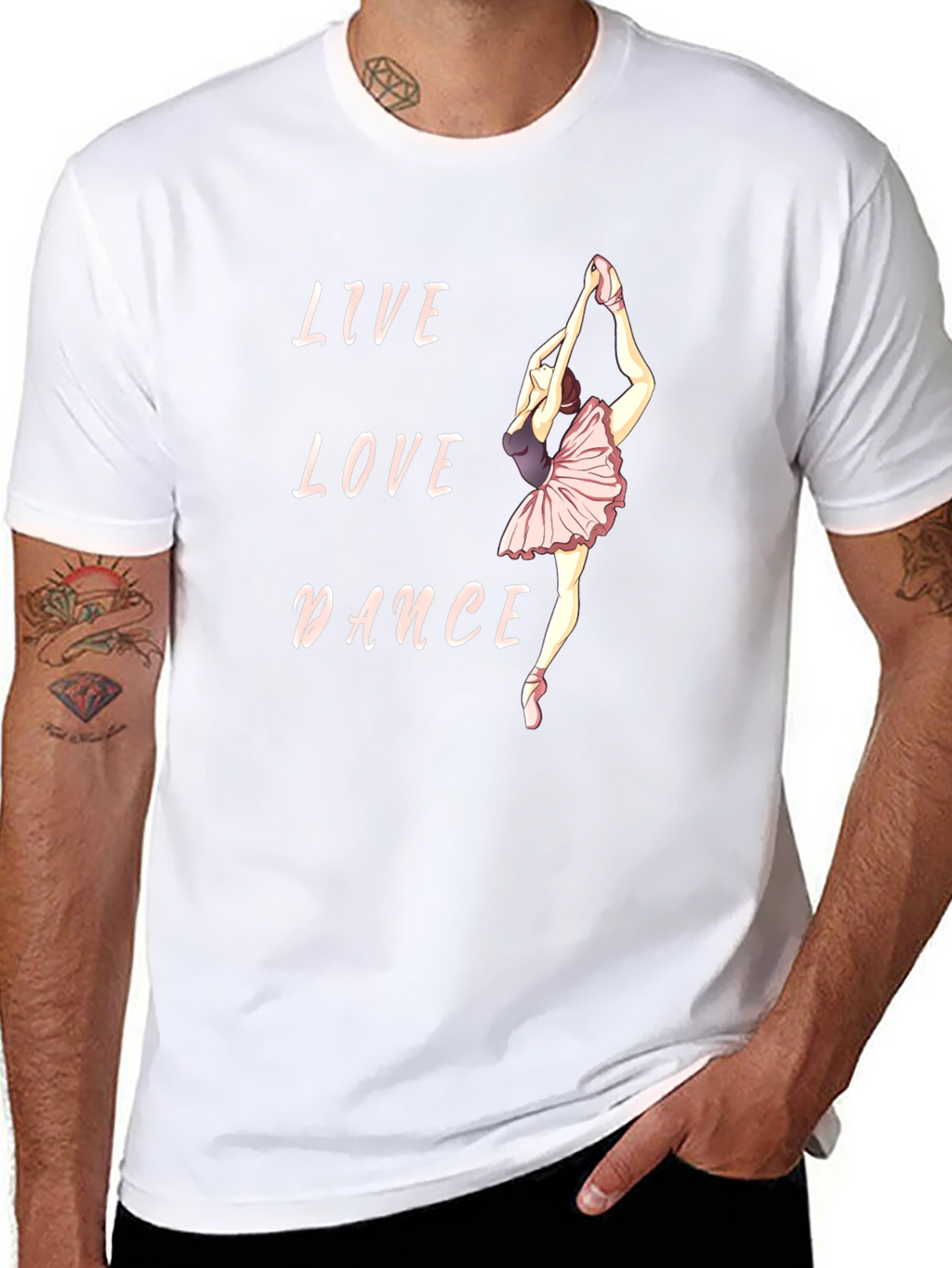 Live Love Dance Graphic T-Shirt - Black
