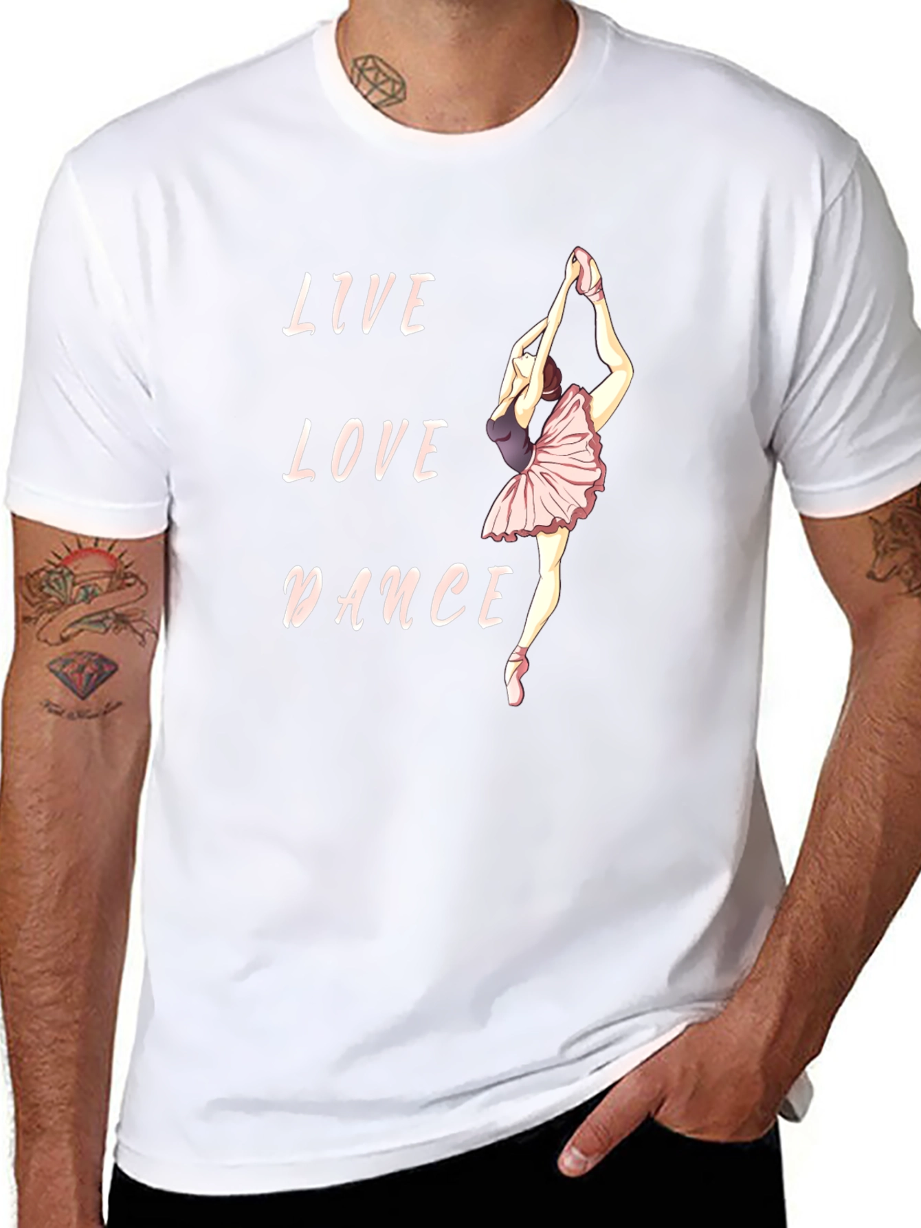 Live Love Dance Graphic T-Shirt - Black