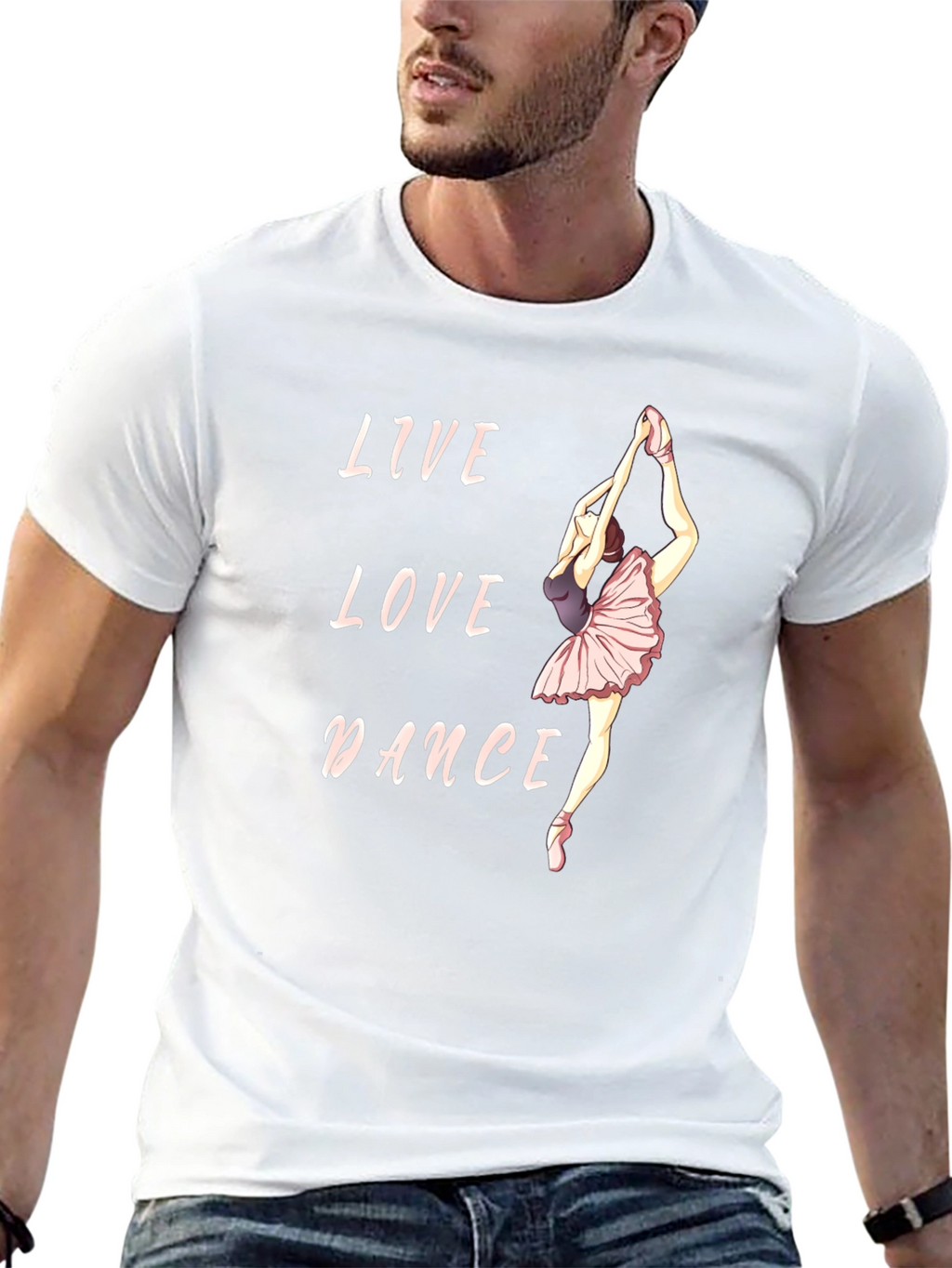 Live Love Dance Graphic T-Shirt - Black