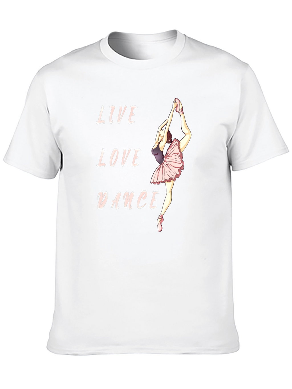Live Love Dance Graphic T-Shirt - Black