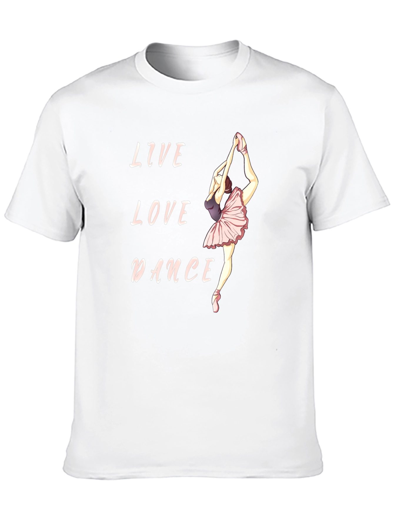 Live Love Dance Graphic T-Shirt - Black