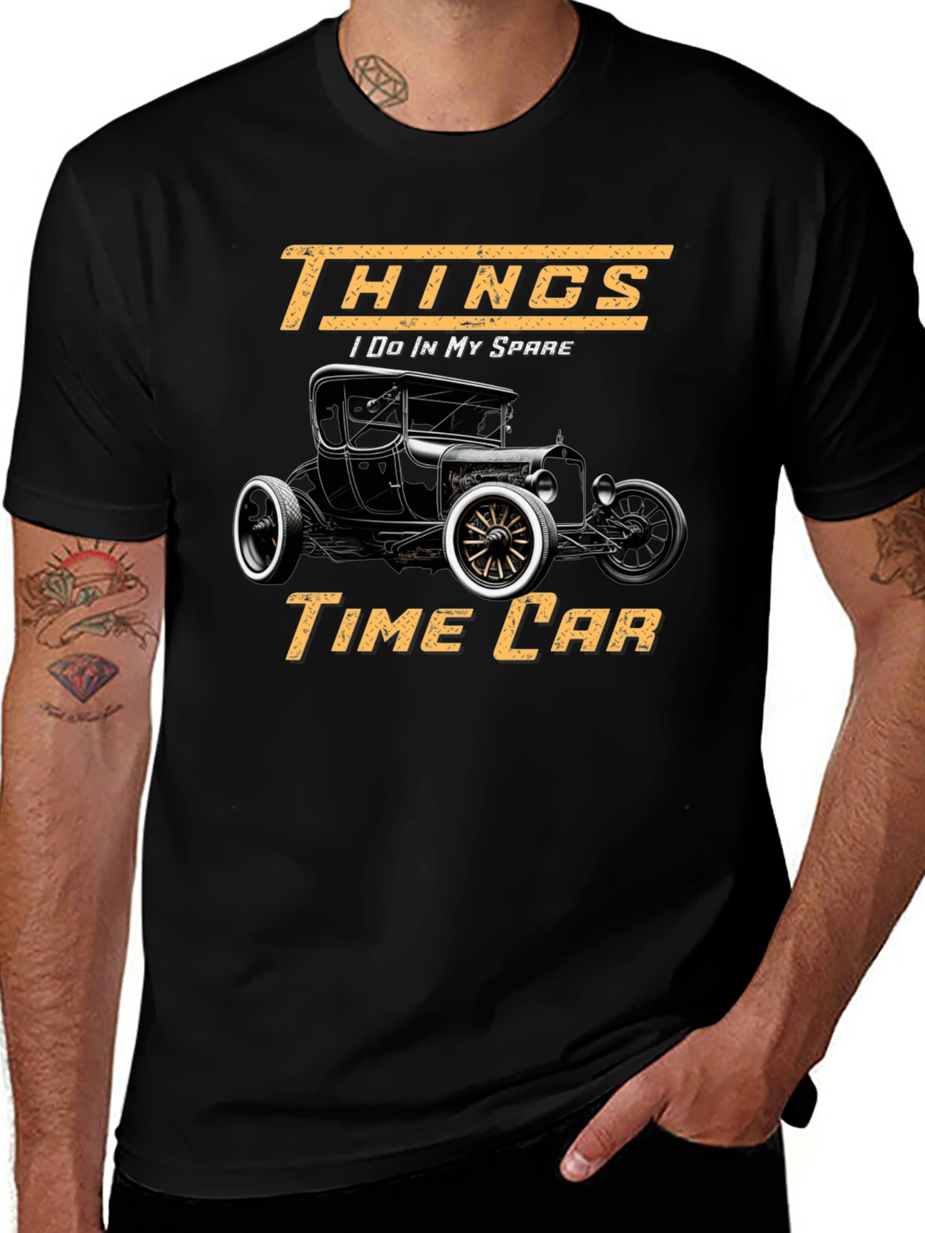 Vintage Car T-Shirt - Things I Do In My Spare Time Car
