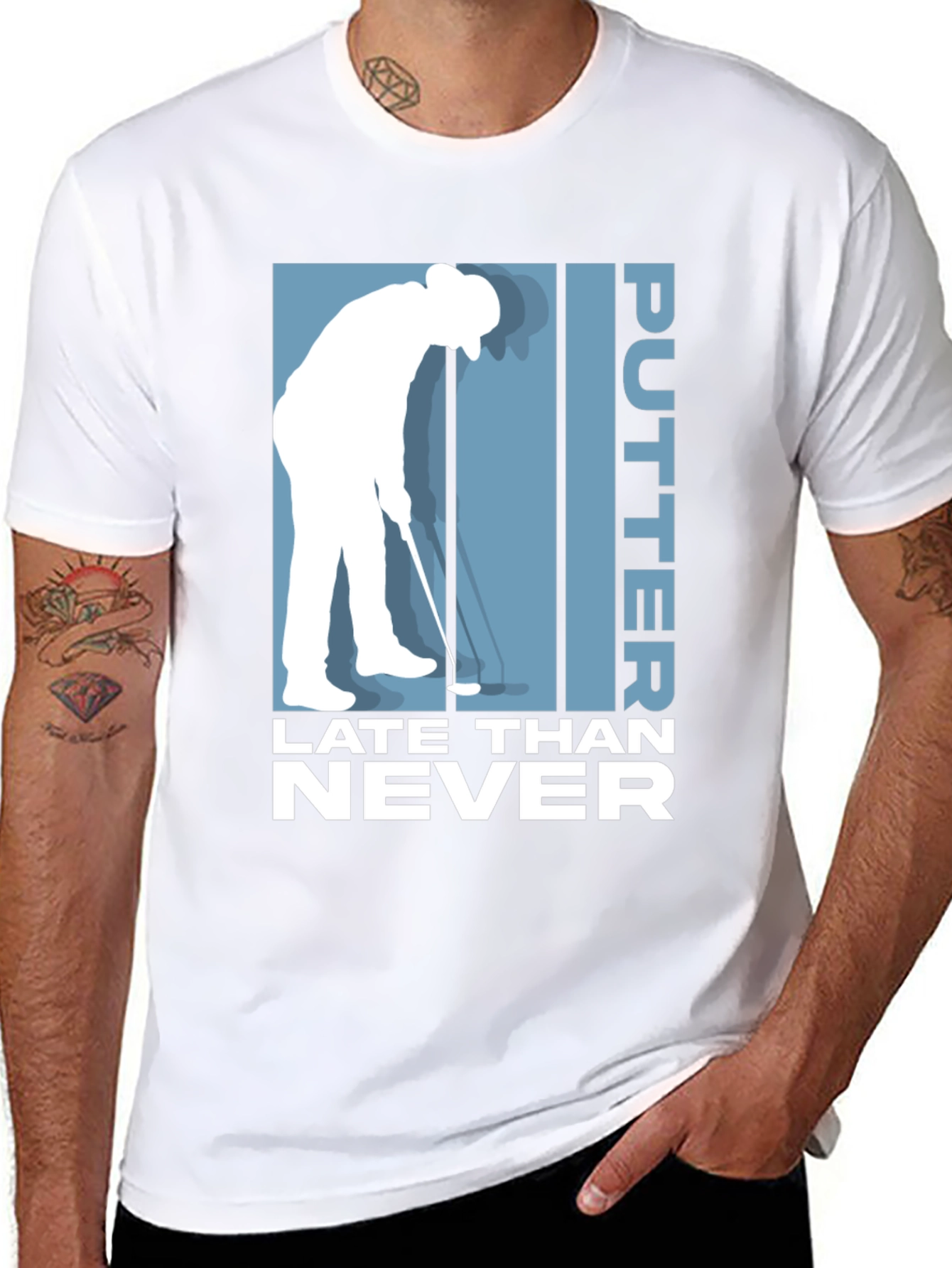Putter Late Than Never Golf T-Shirt