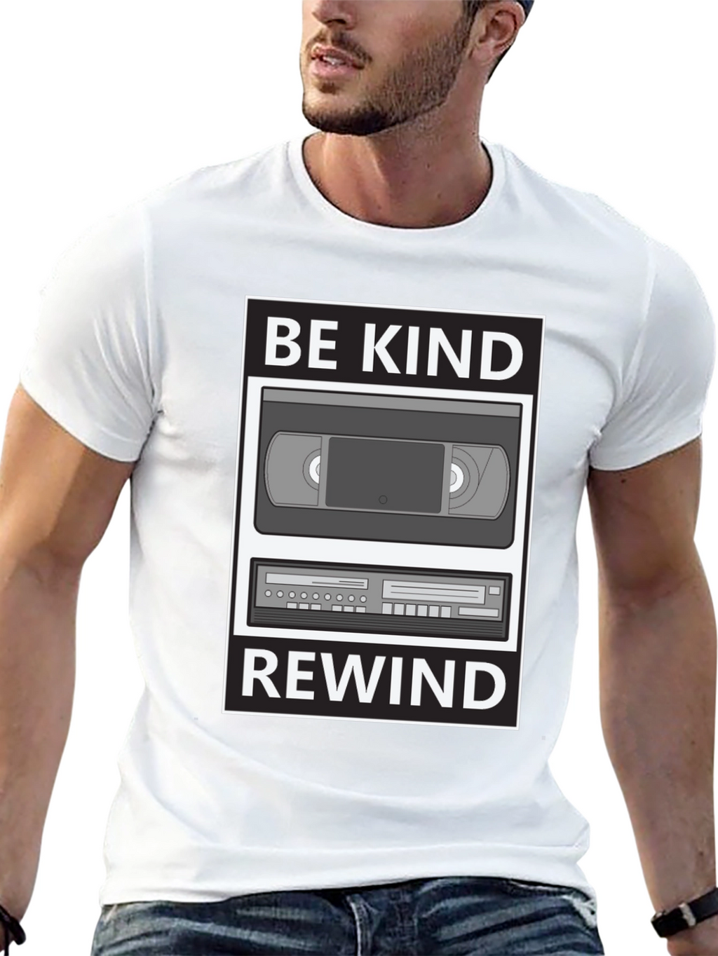 Be Kind Rewind Graphic T-Shirt - Retro VHS Style