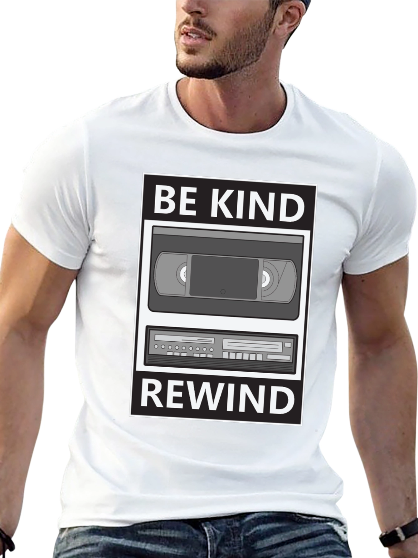 Be Kind Rewind Graphic T-Shirt - Retro VHS Style