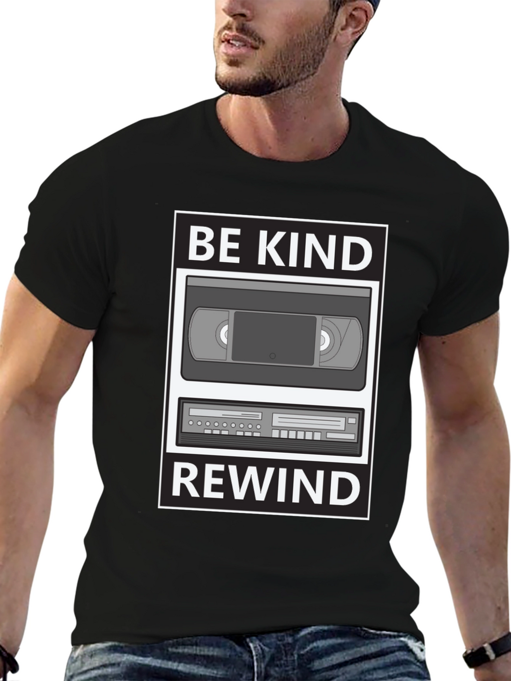 Be Kind Rewind Graphic T-Shirt - Retro VHS Style