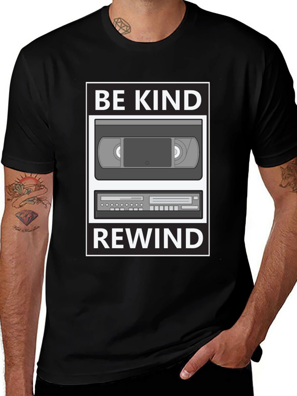 Be Kind Rewind Graphic T-Shirt - Retro VHS Style