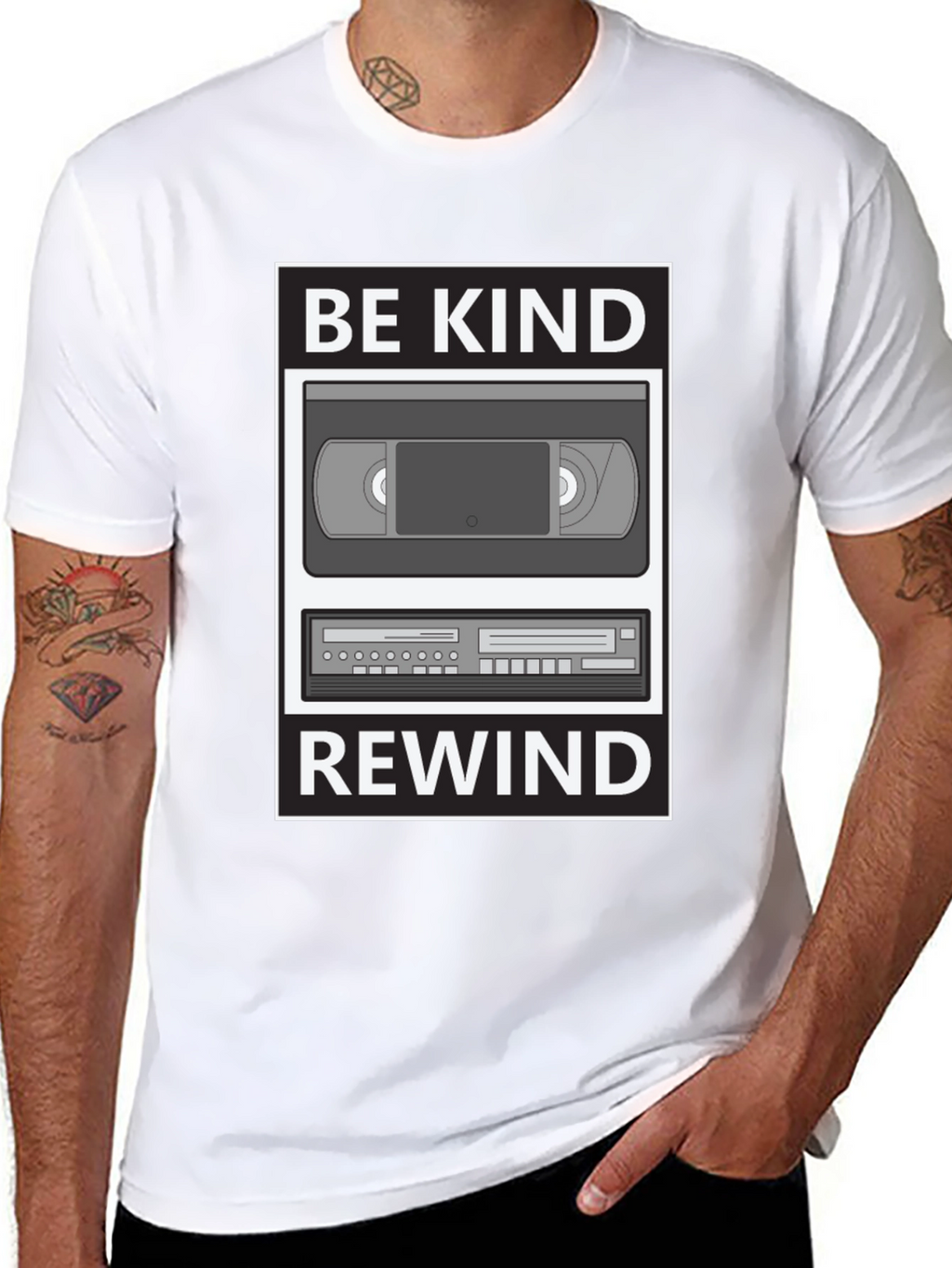 Be Kind Rewind Graphic T-Shirt - Retro VHS Style