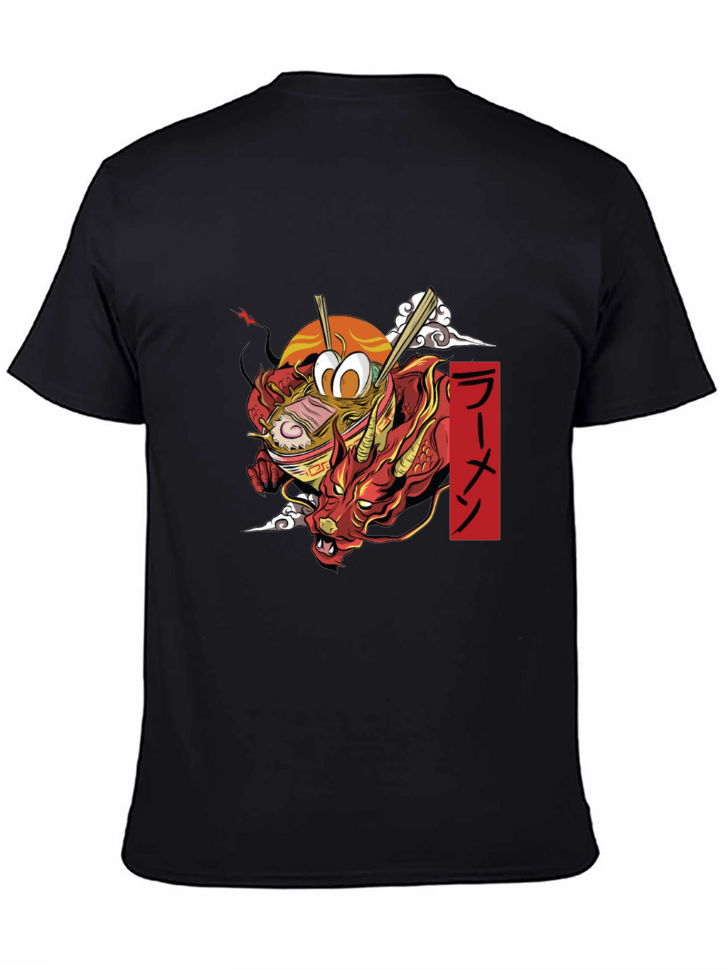 Ramen Dragon Graphic Tee - Black T-Shirt