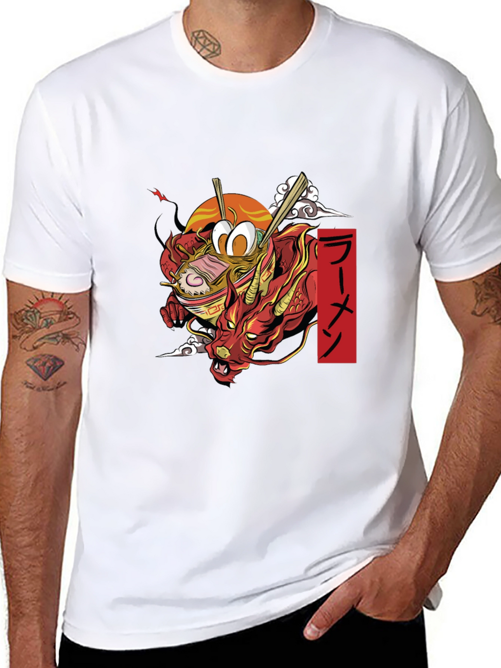 Ramen Dragon Graphic Tee - Black T-Shirt