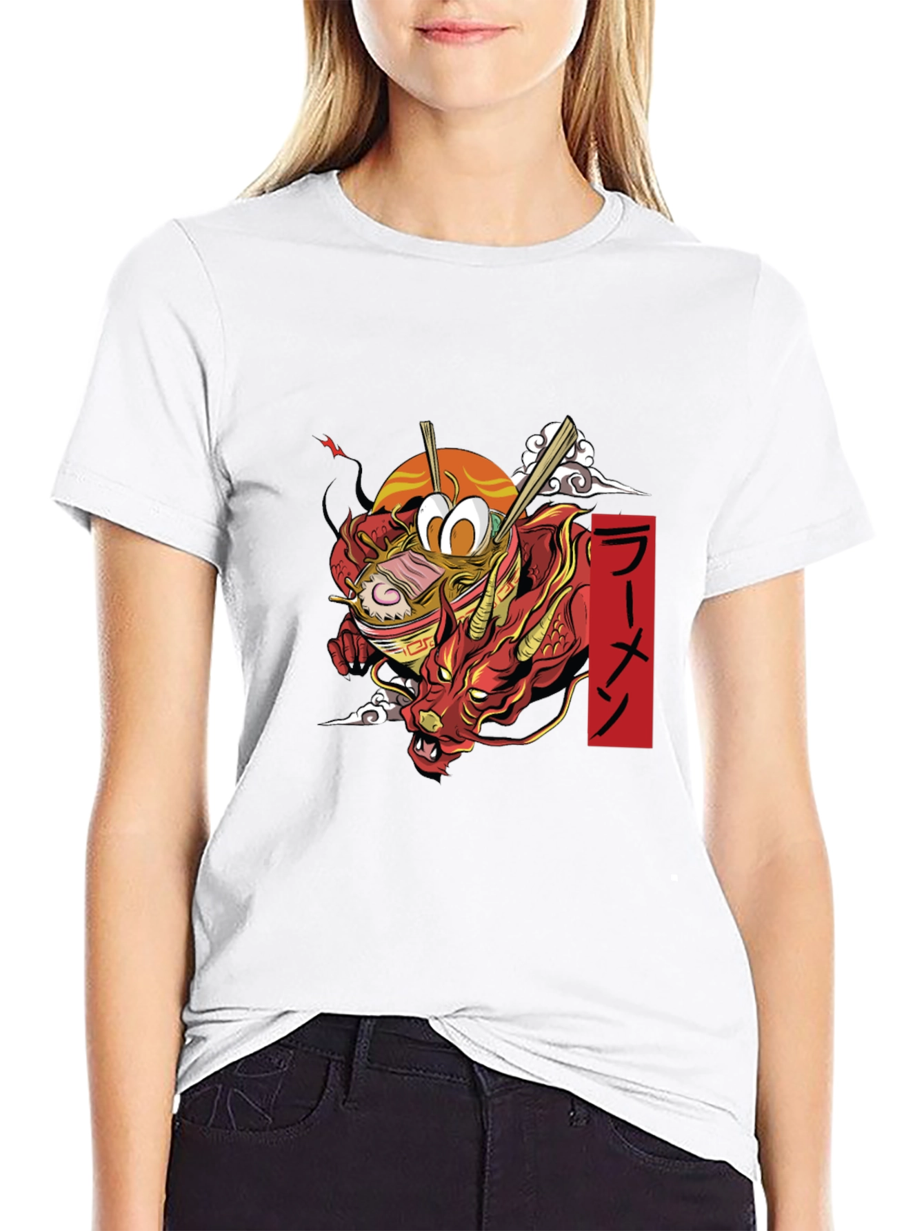 Ramen Dragon Graphic Tee - Black T-Shirt