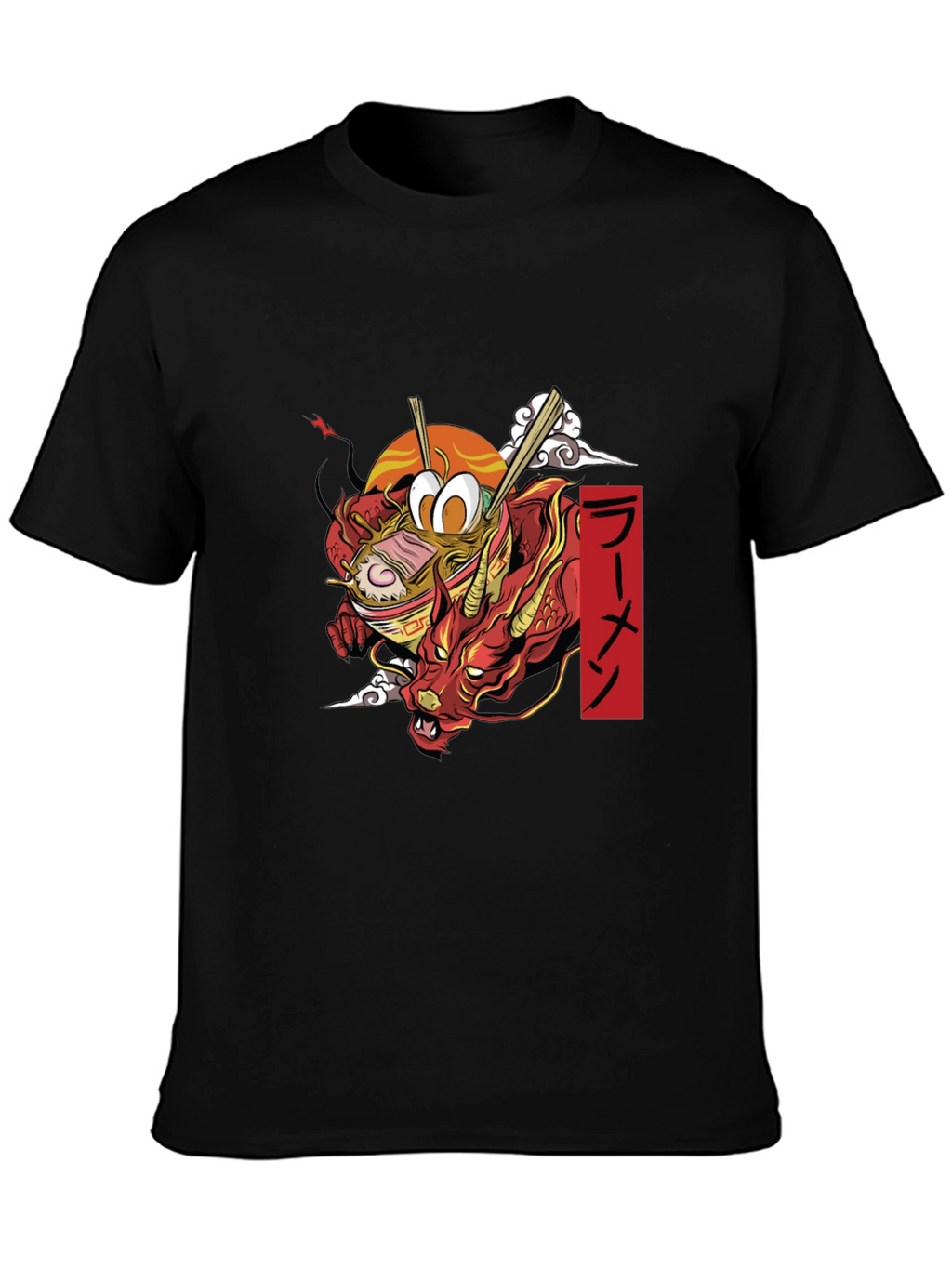 Ramen Dragon Graphic Tee - Black T-Shirt