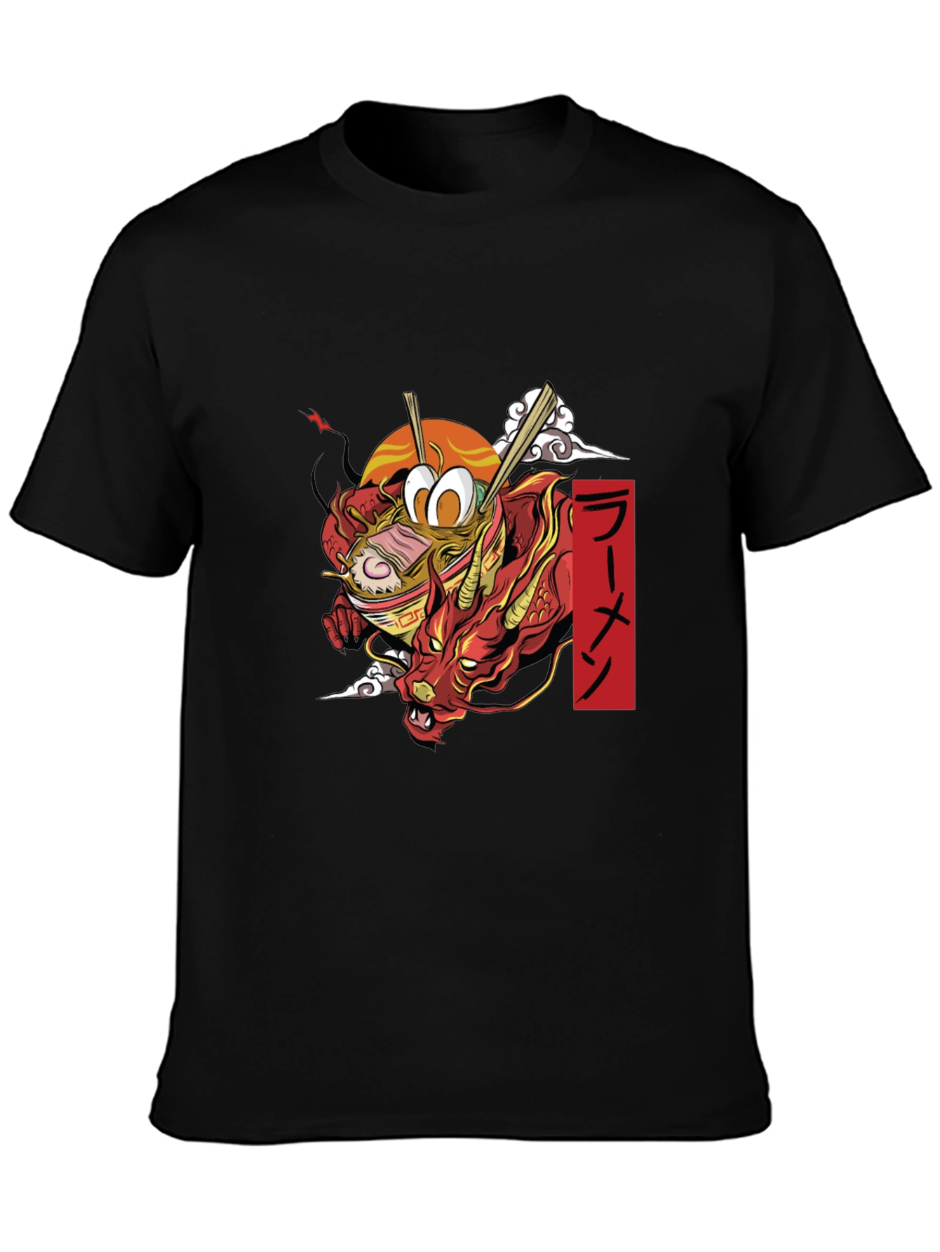 Ramen Dragon Graphic Tee - Black T-Shirt