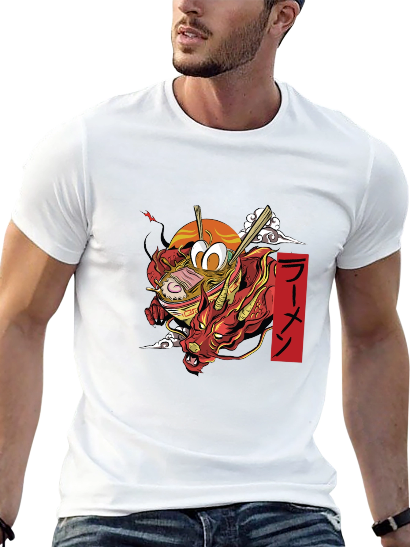 Ramen Dragon Graphic Tee - Black T-Shirt