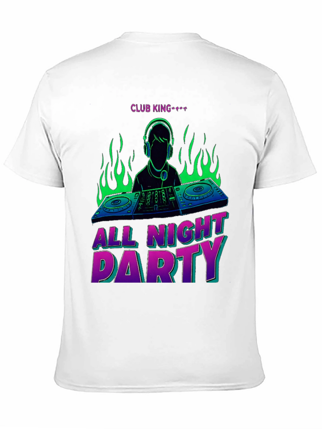 Club King All Night Party DJ Graphic T-Shirt