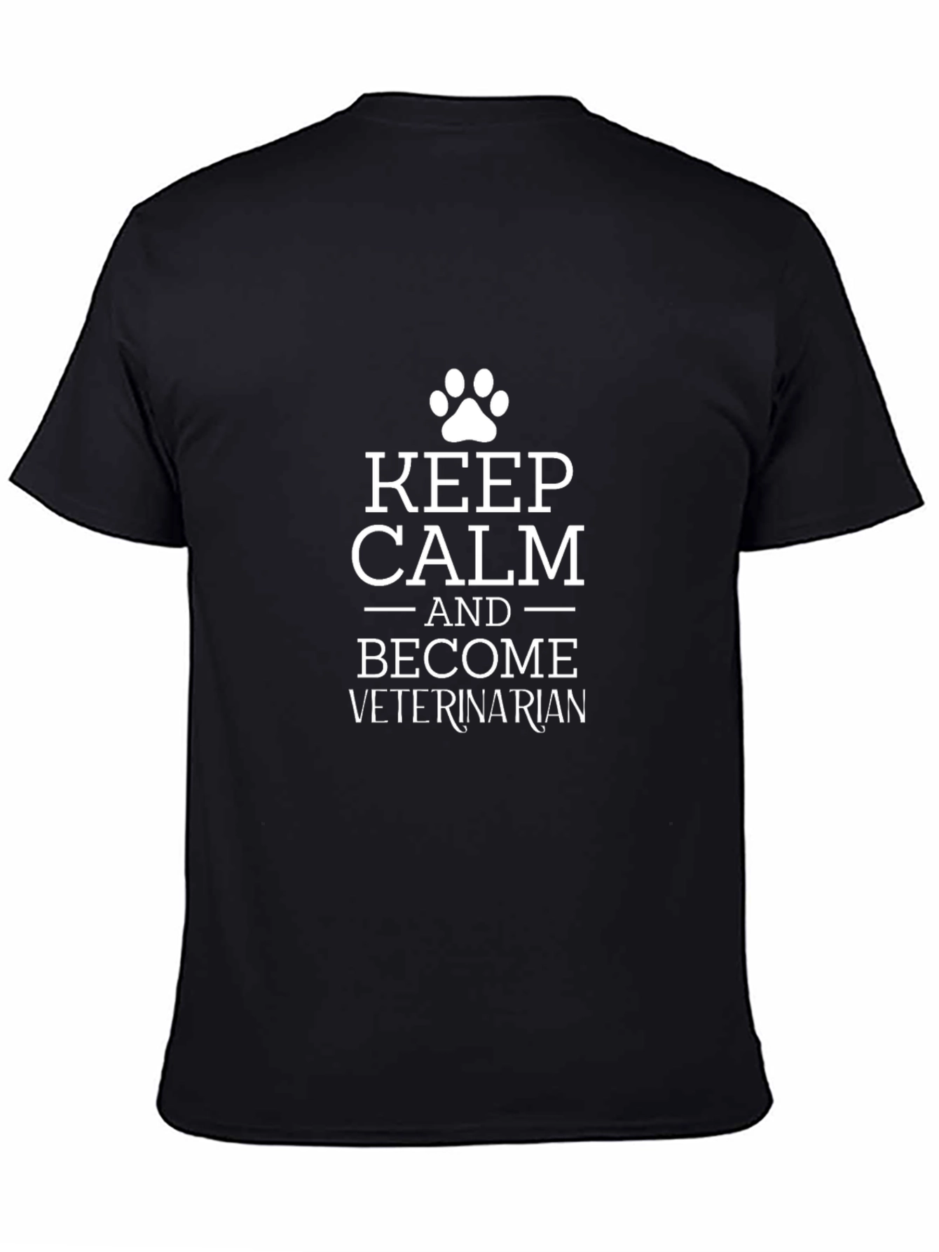 Keep Calm Veterinarian Black T-Shirt