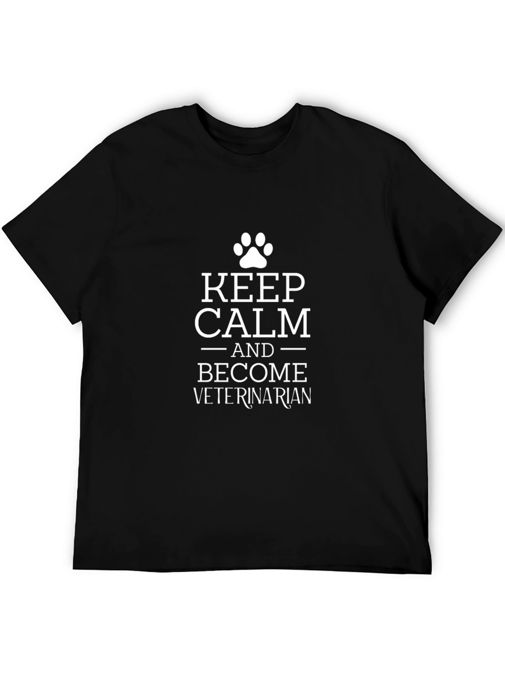 Keep Calm Veterinarian Black T-Shirt