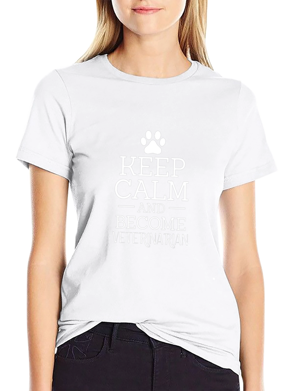 Keep Calm Veterinarian Black T-Shirt
