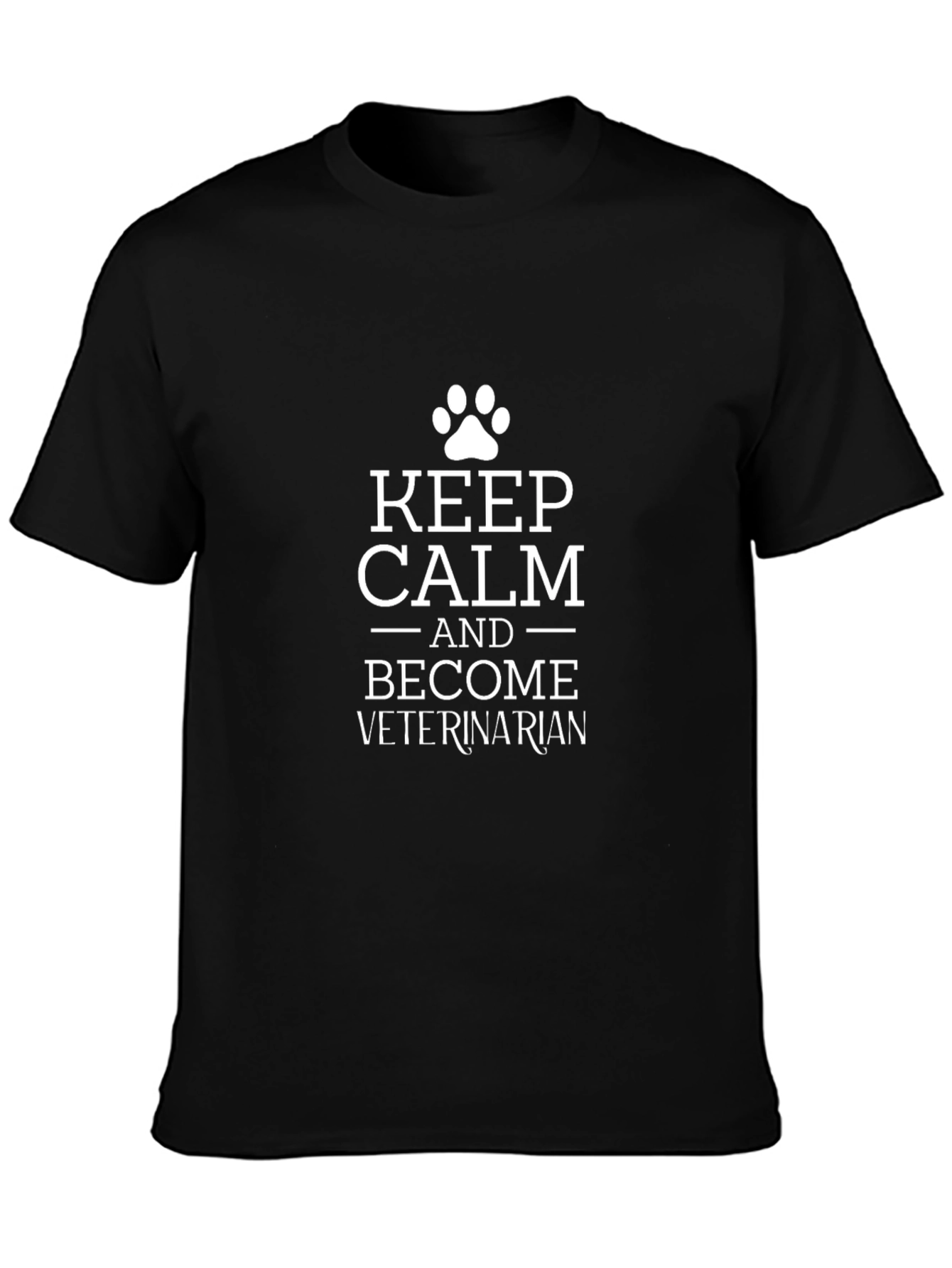 Keep Calm Veterinarian Black T-Shirt