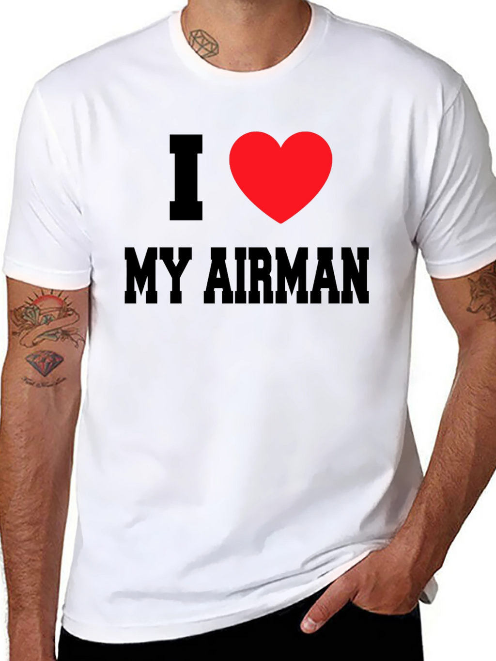 I Heart My Airman Tee - Patriotic T-Shirt