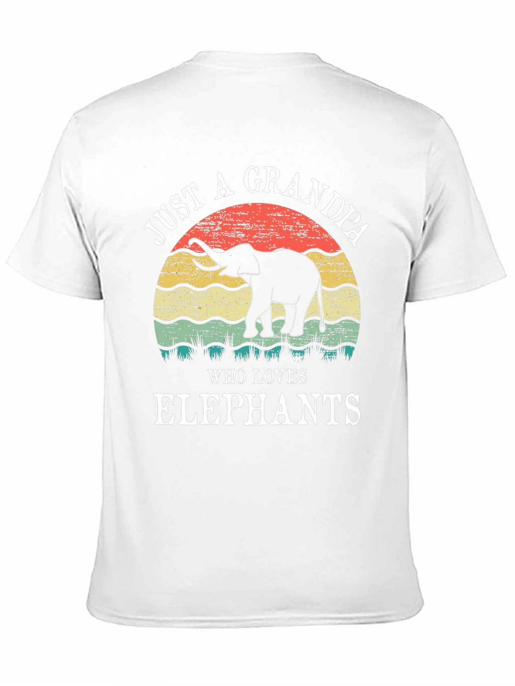 Elephant Grandpa Graphic Tee - Perfect Gift!