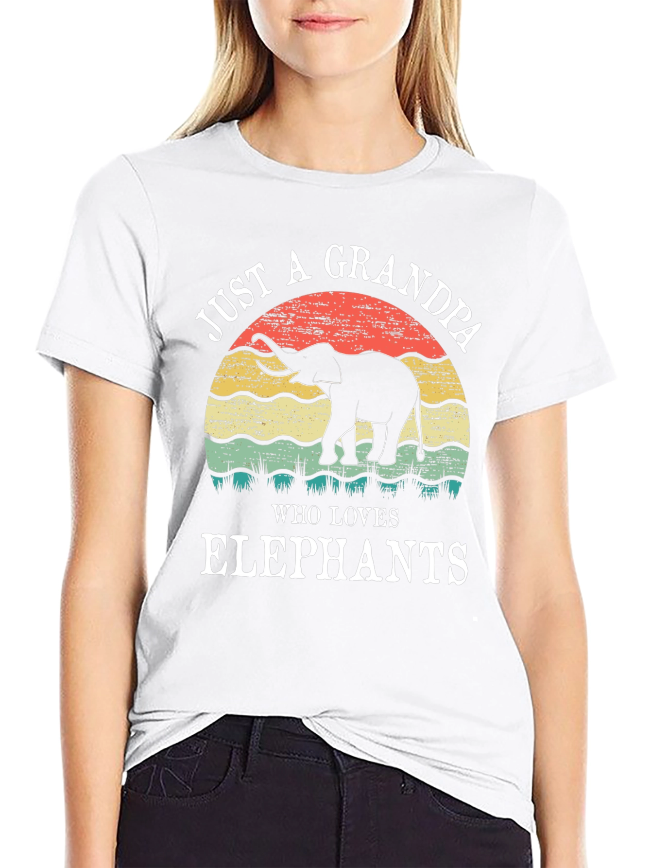 Elephant Grandpa Graphic Tee - Perfect Gift!