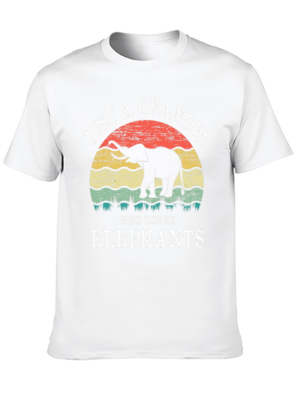 Elephant Grandpa Graphic Tee - Perfect Gift!