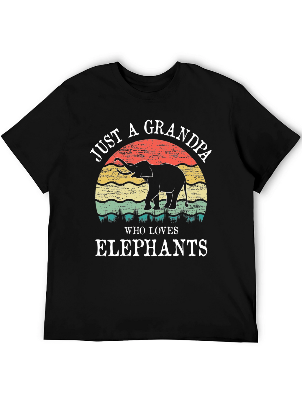 Elephant Grandpa Graphic Tee - Perfect Gift!