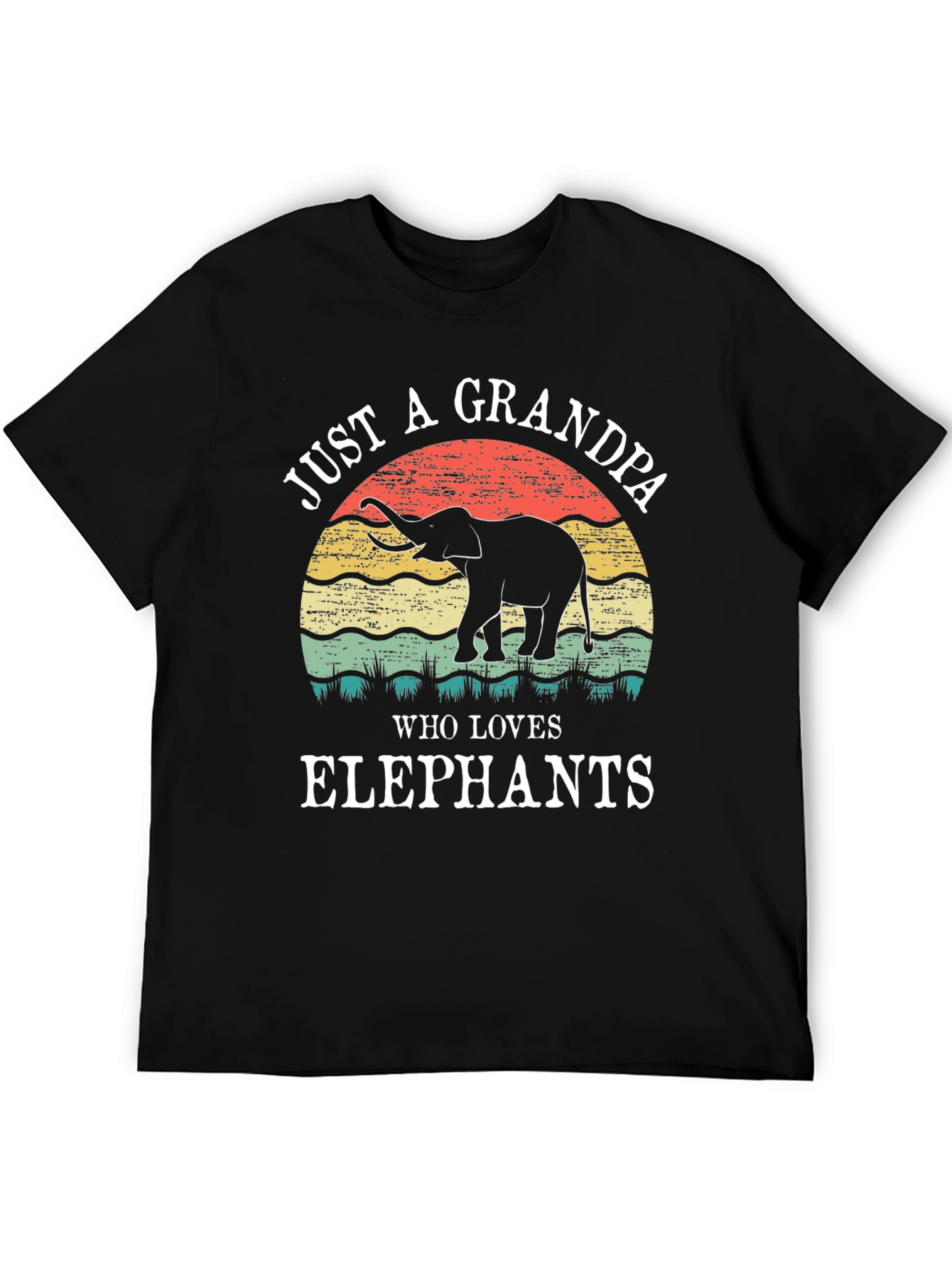 Elephant Grandpa Graphic Tee - Perfect Gift!