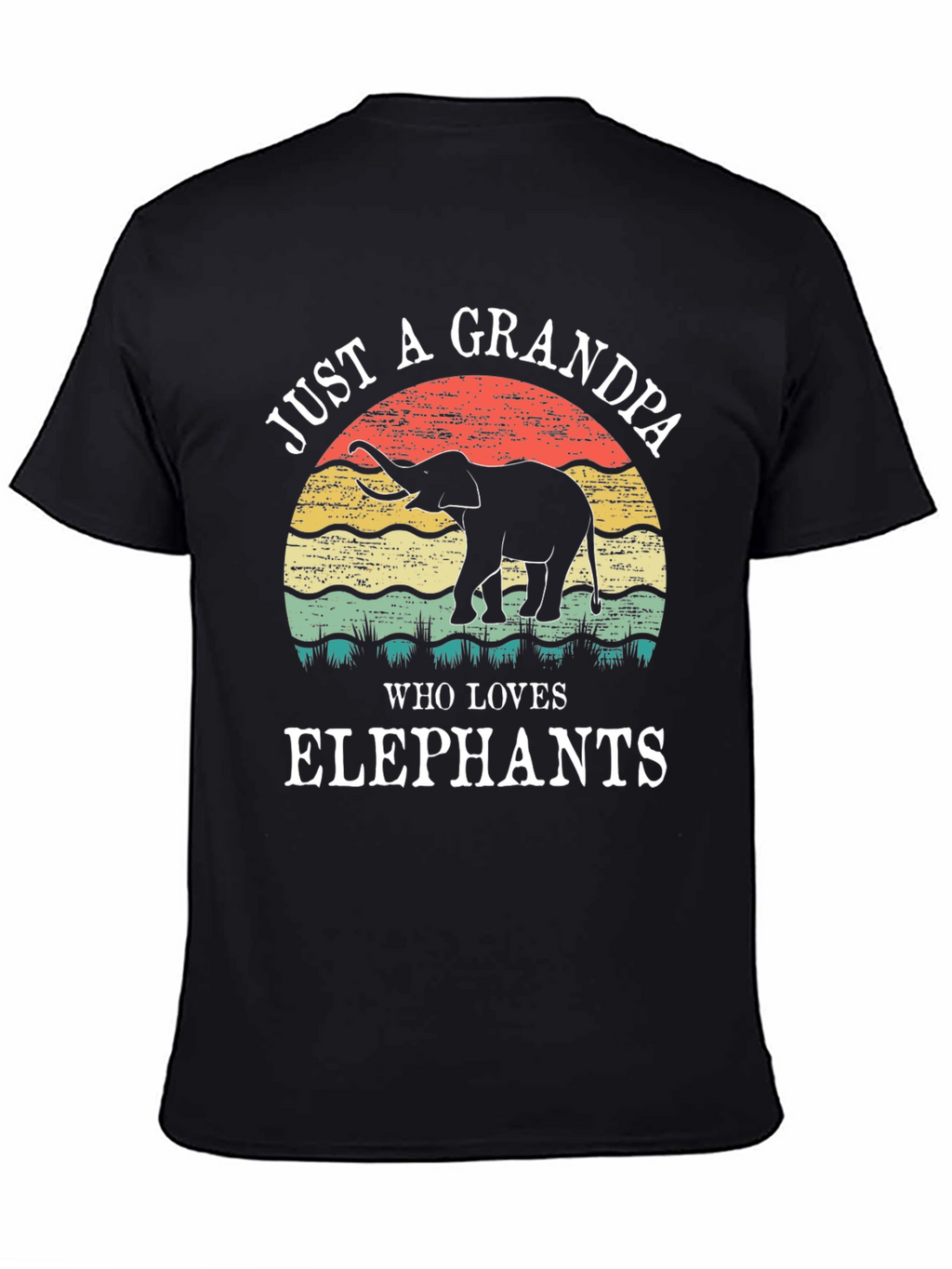 Elephant Grandpa Graphic Tee - Perfect Gift!
