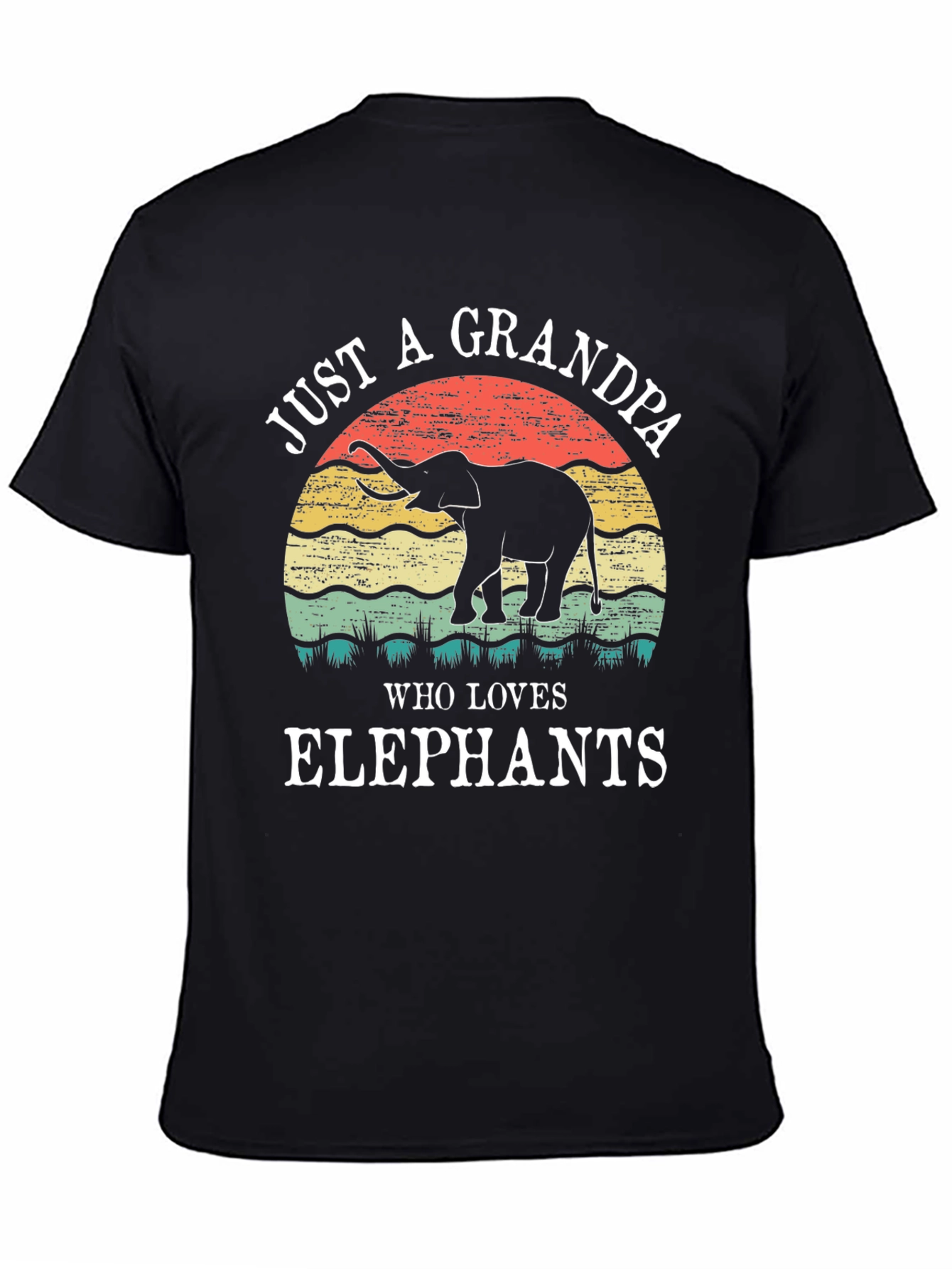 Elephant Grandpa Graphic Tee - Perfect Gift!