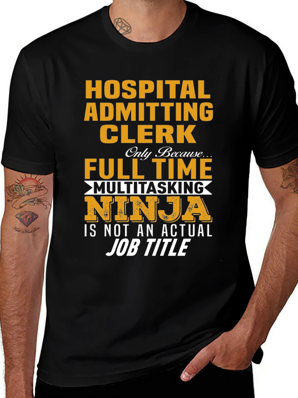 Hospital Admitting Clerk Ninja T-Shirt