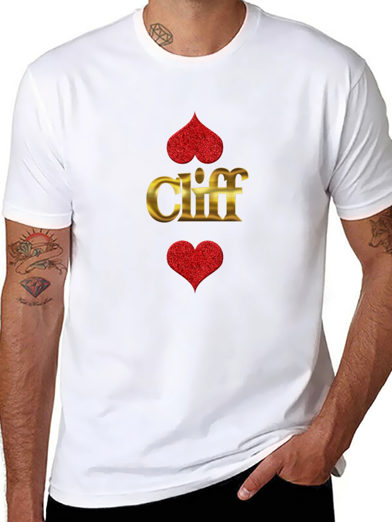 Cliff Heart Suit T-Shirt - Ace of Hearts Tee