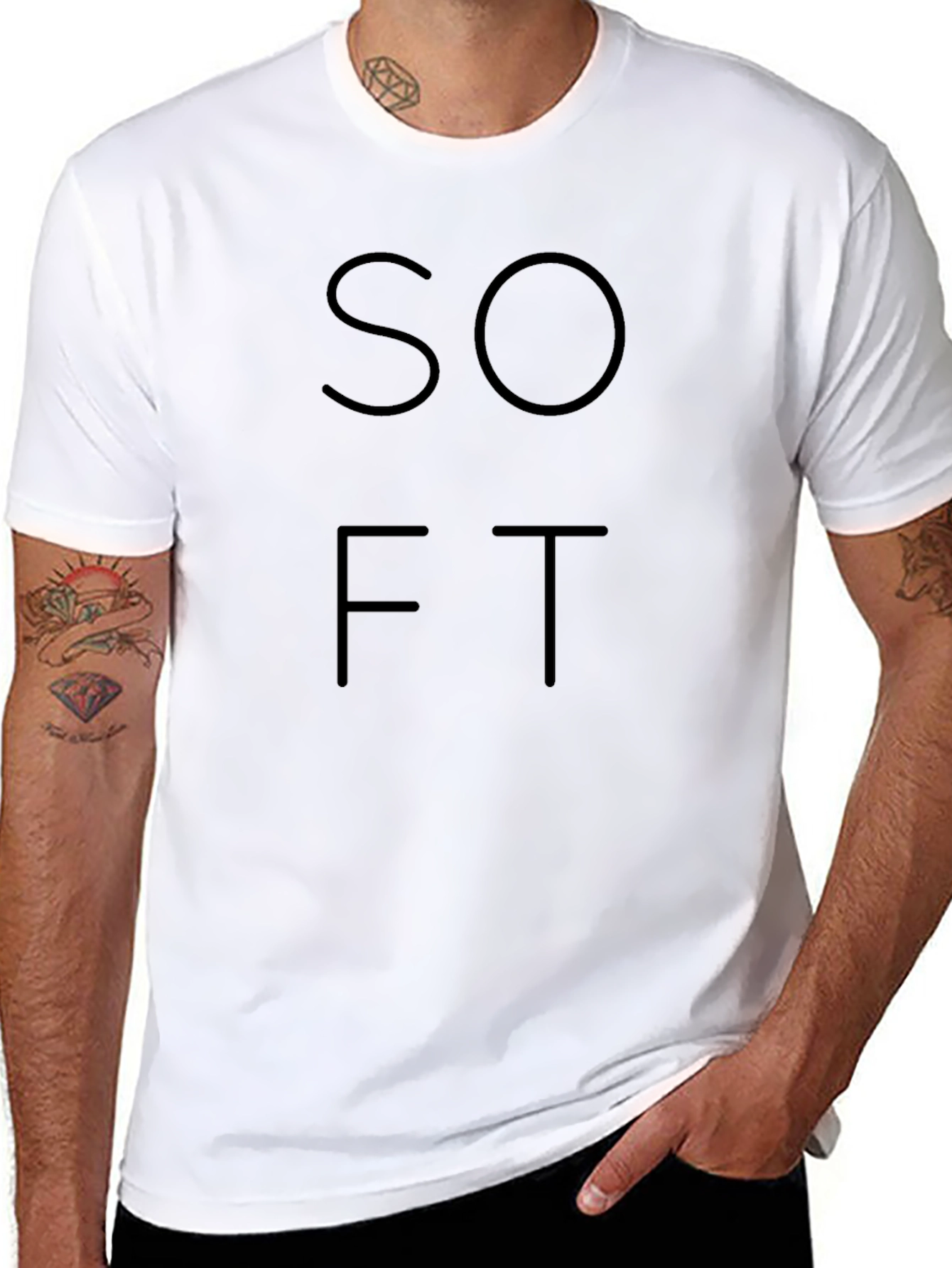 Minimalist SOFT Graphic T-Shirt - Black
