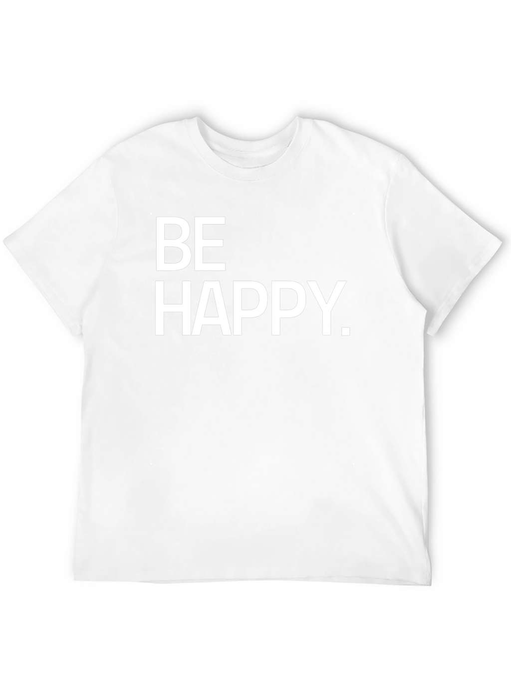 Be Happy Graphic Tee - Black Casual T-Shirt
