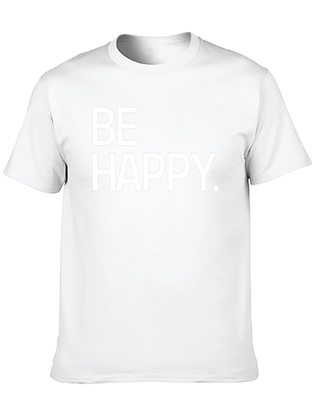 Be Happy Graphic Tee - Black Casual T-Shirt