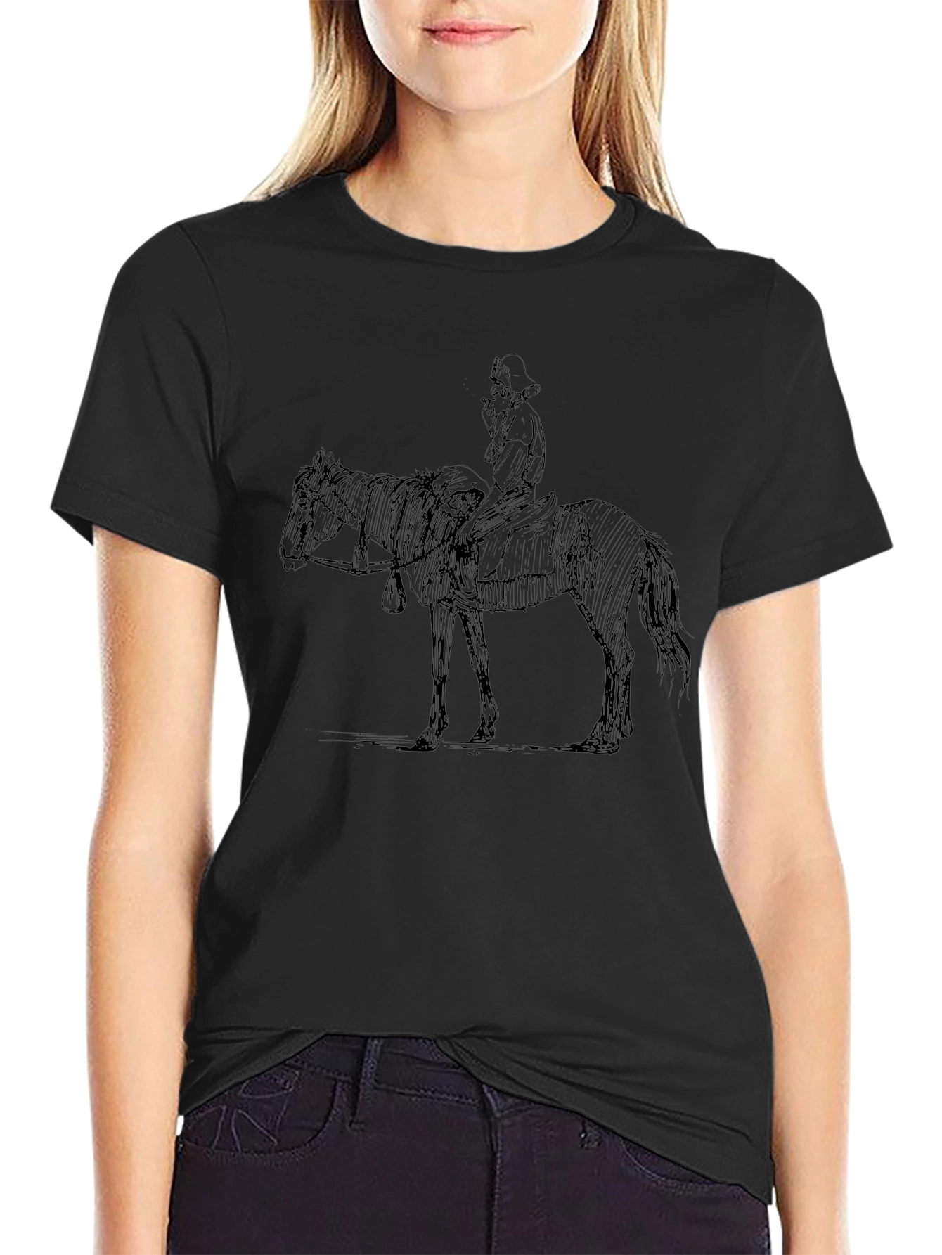 Cowboy Rider T-Shirt - Black