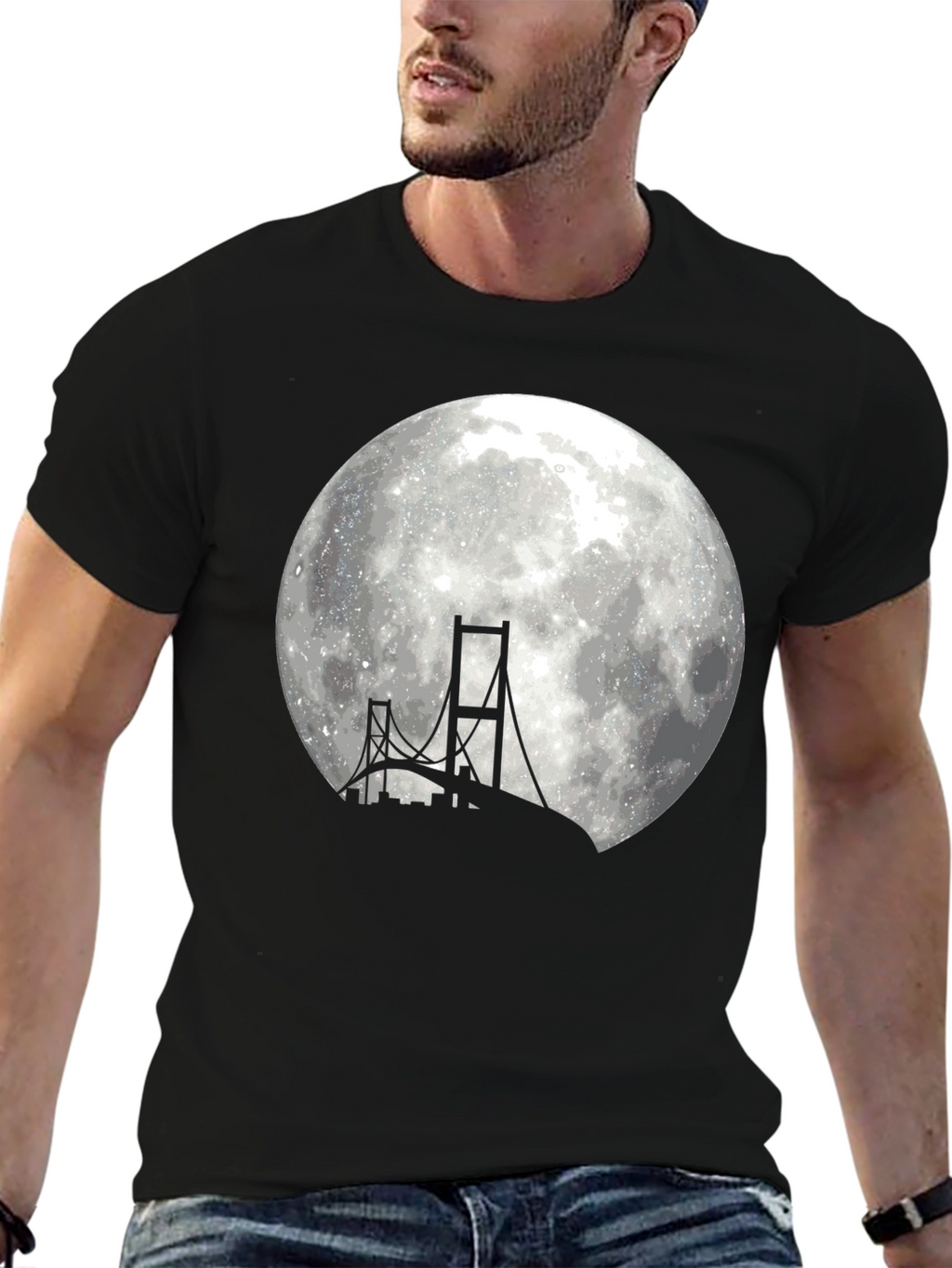 Moonlit Bridge Graphic T-Shirt