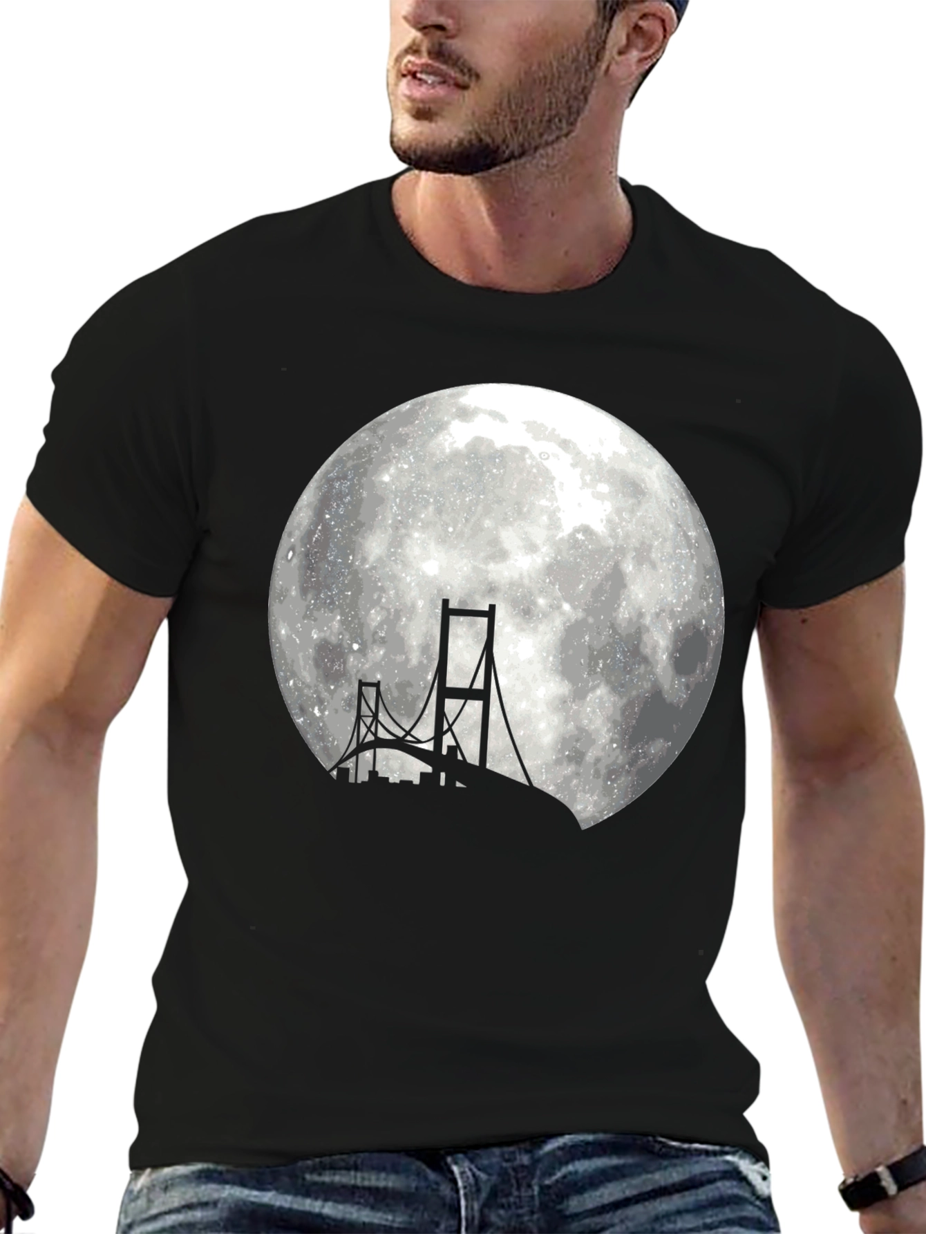 Moonlit Bridge Graphic T-Shirt