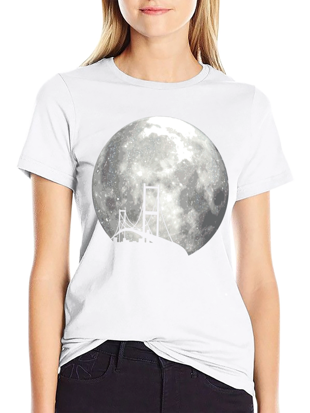 Moonlit Bridge Graphic T-Shirt