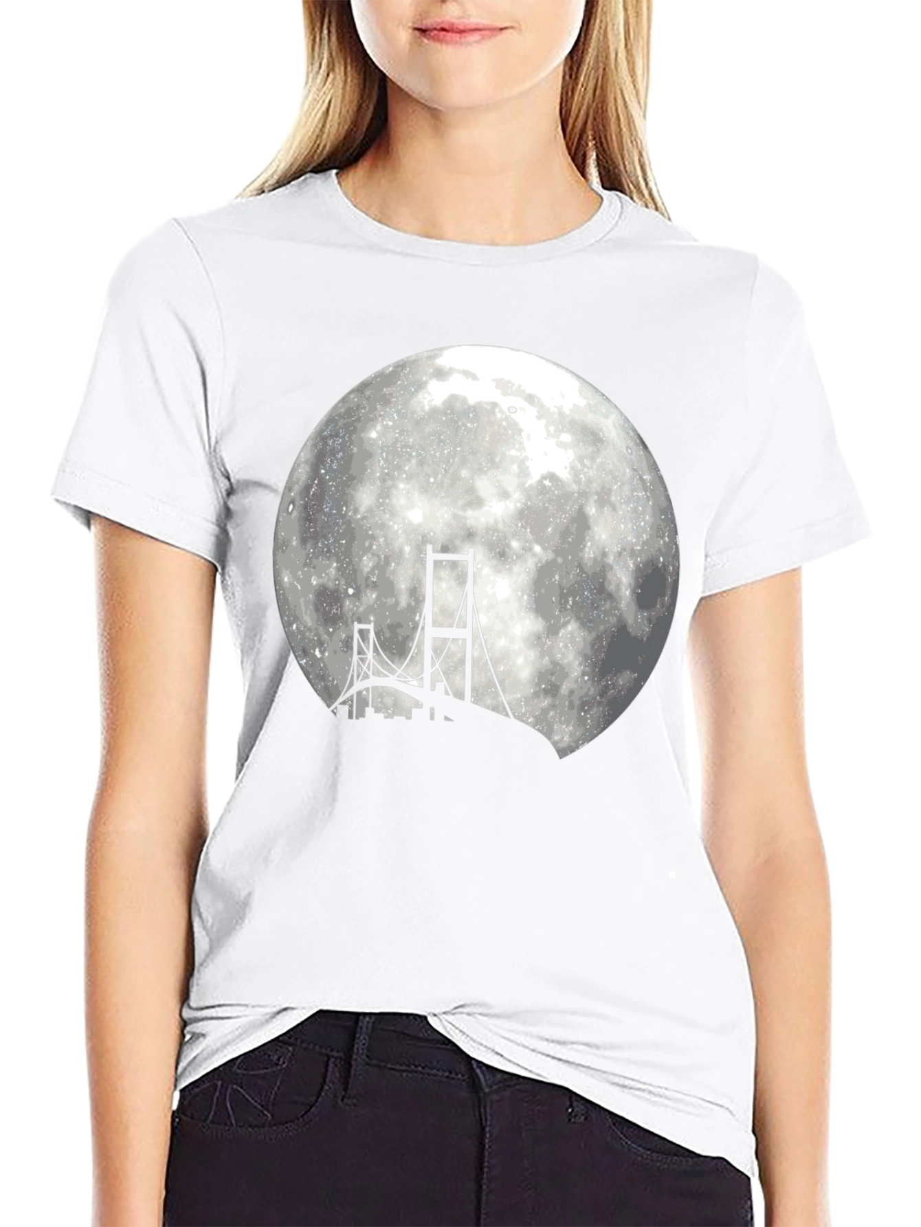Moonlit Bridge Graphic T-Shirt