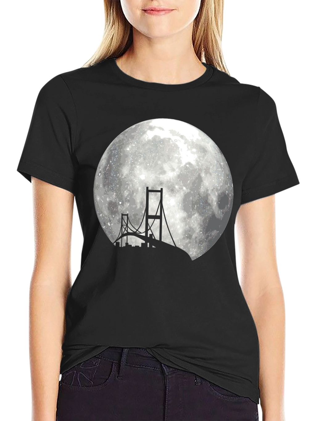 Moonlit Bridge Graphic T-Shirt