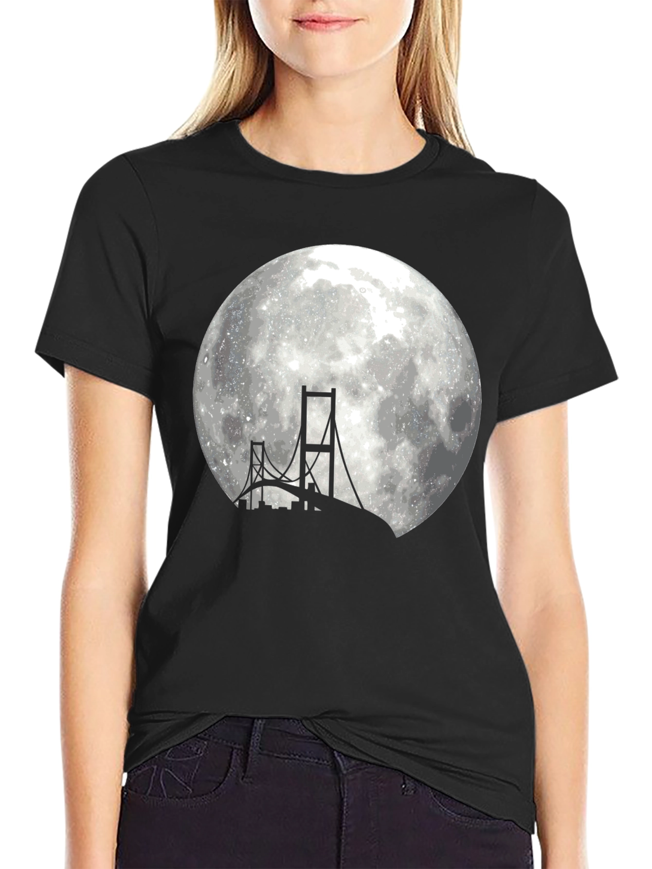 Moonlit Bridge Graphic T-Shirt