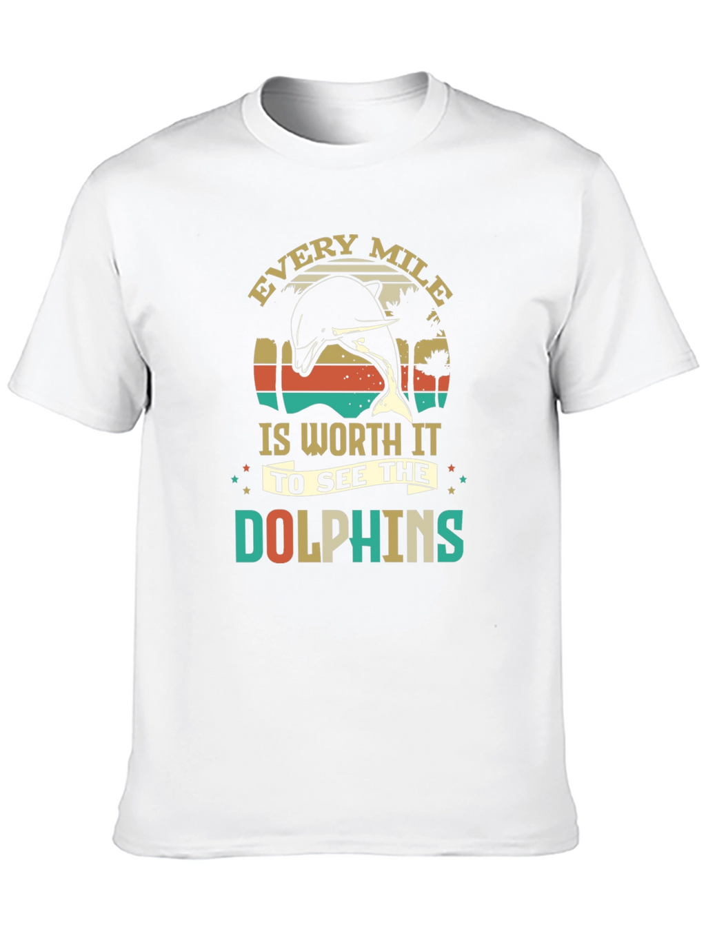 Retro Dolphin Graphic T-Shirt
