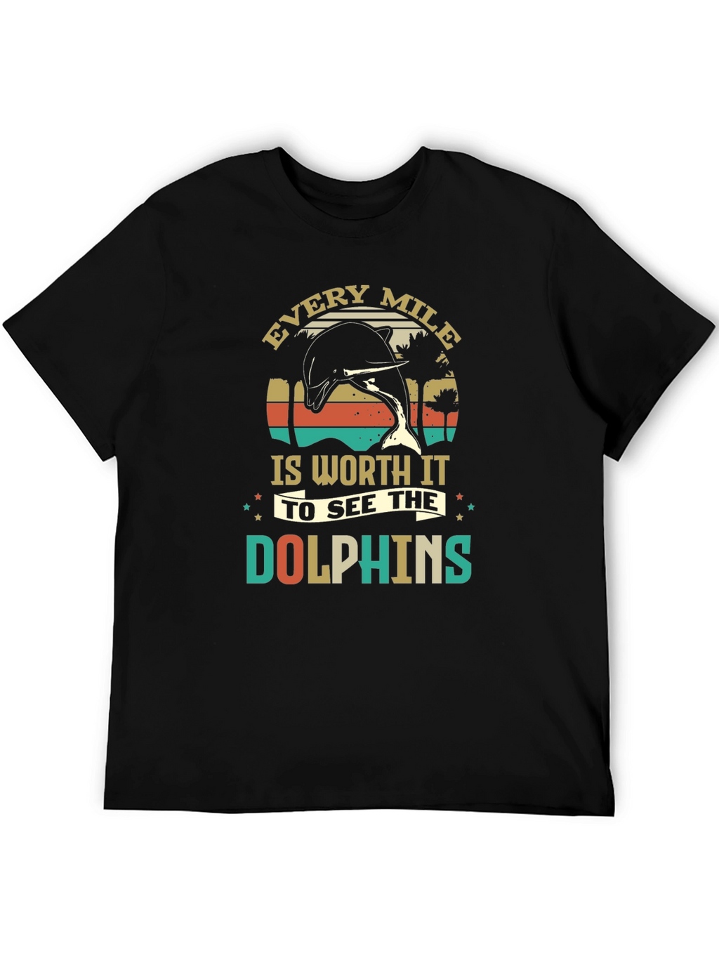 Retro Dolphin Graphic T-Shirt
