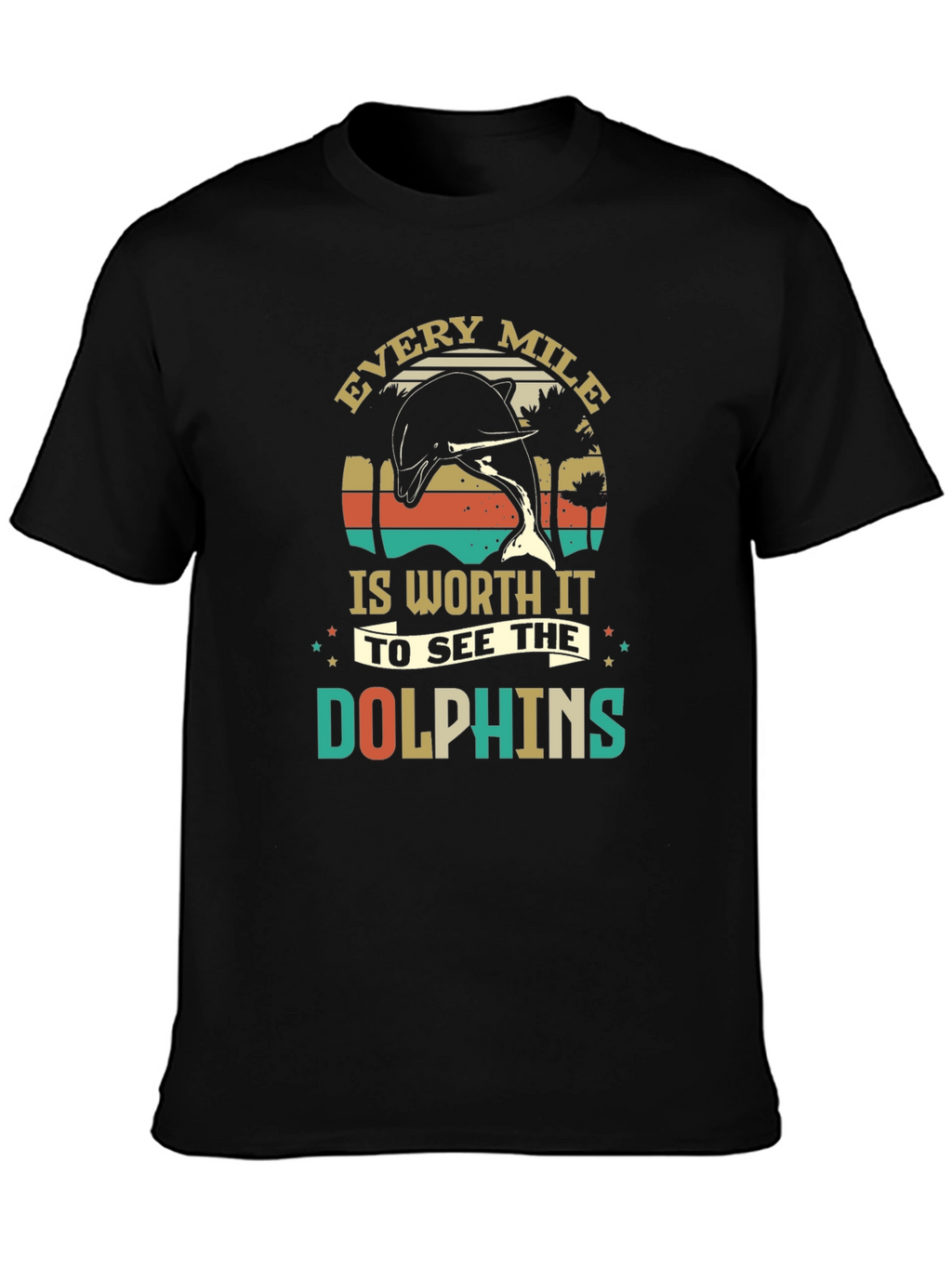 Retro Dolphin Graphic T-Shirt