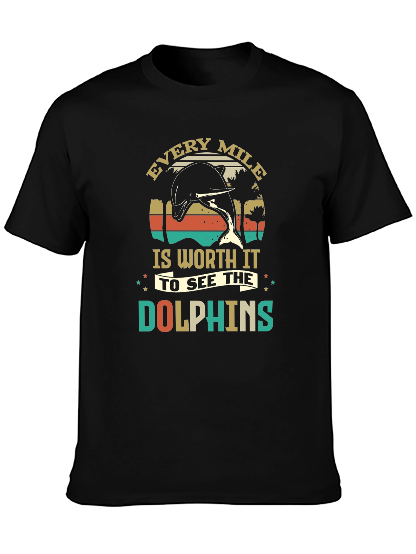 Retro Dolphin Graphic T-Shirt