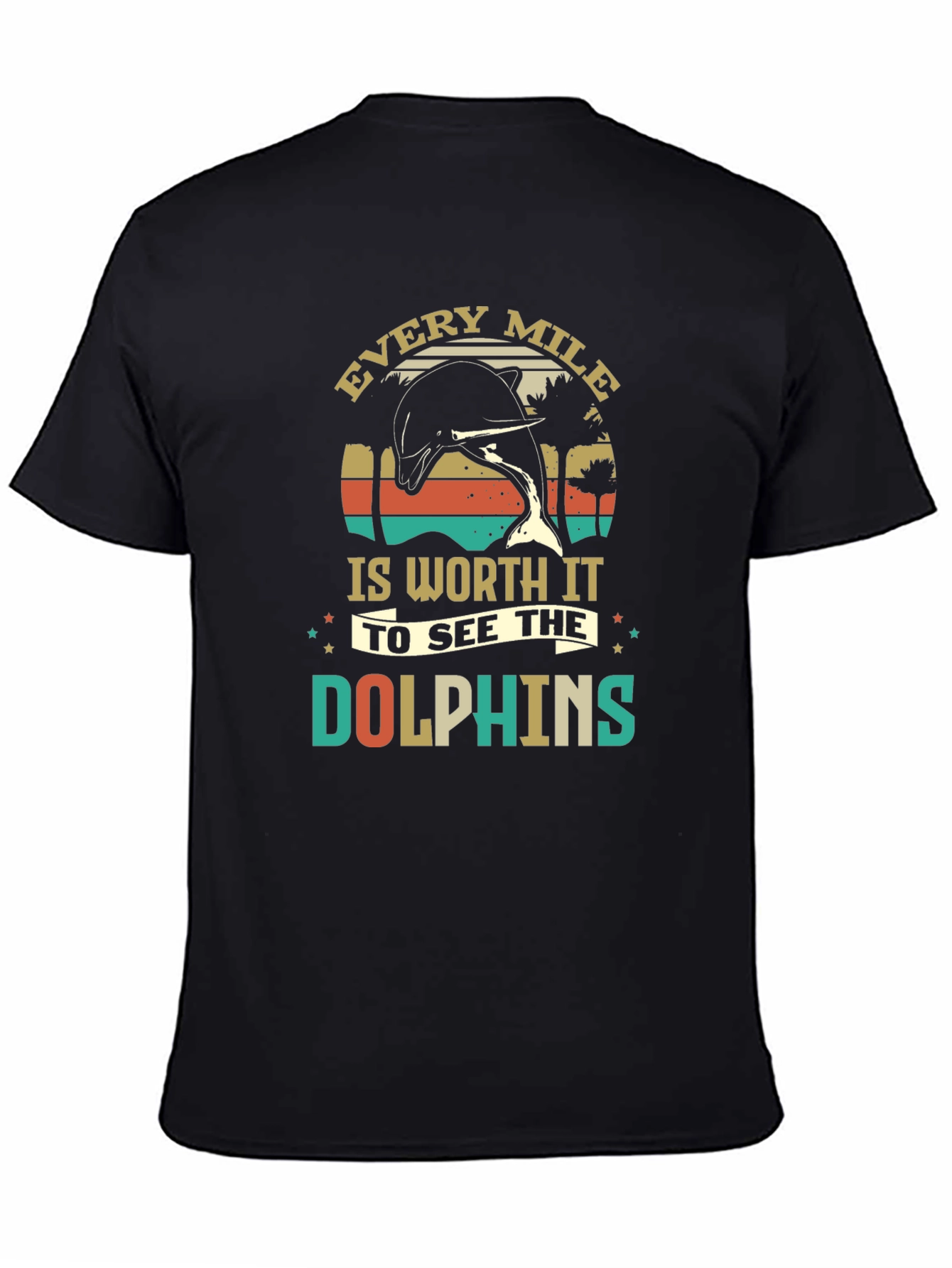 Retro Dolphin Graphic T-Shirt