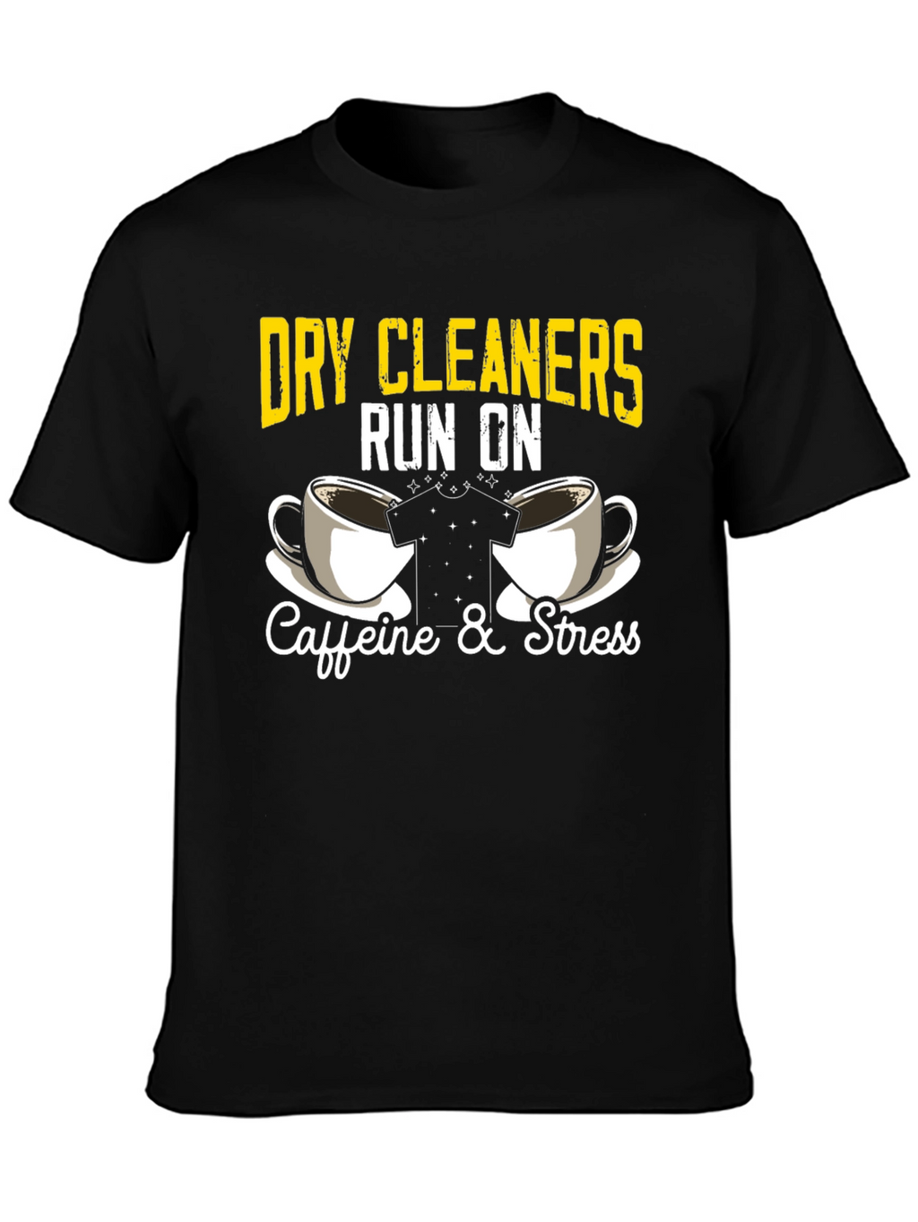 Dry Cleaners Caffeine & Stress Graphic T-Shirt