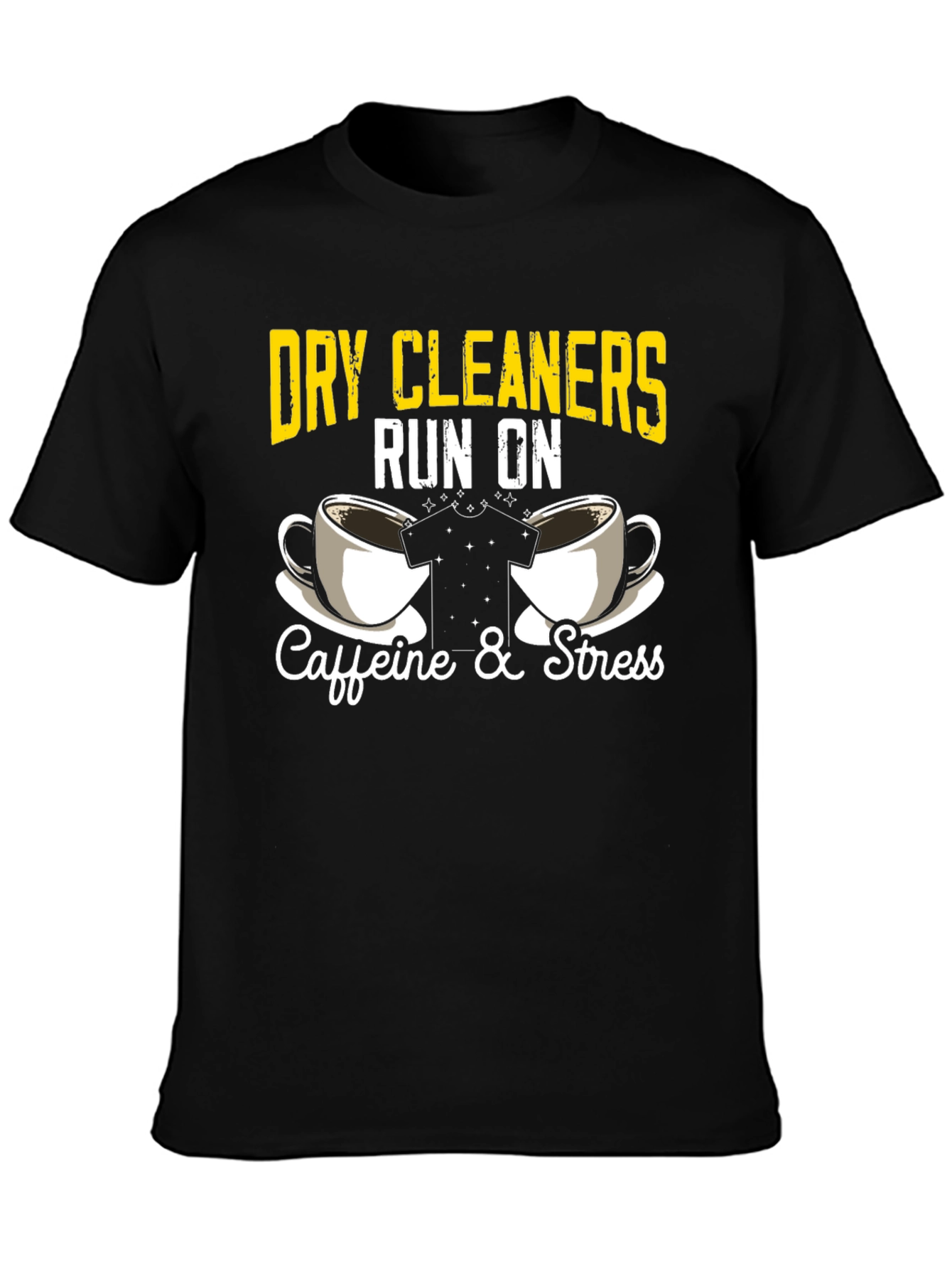 Dry Cleaners Caffeine & Stress Graphic T-Shirt